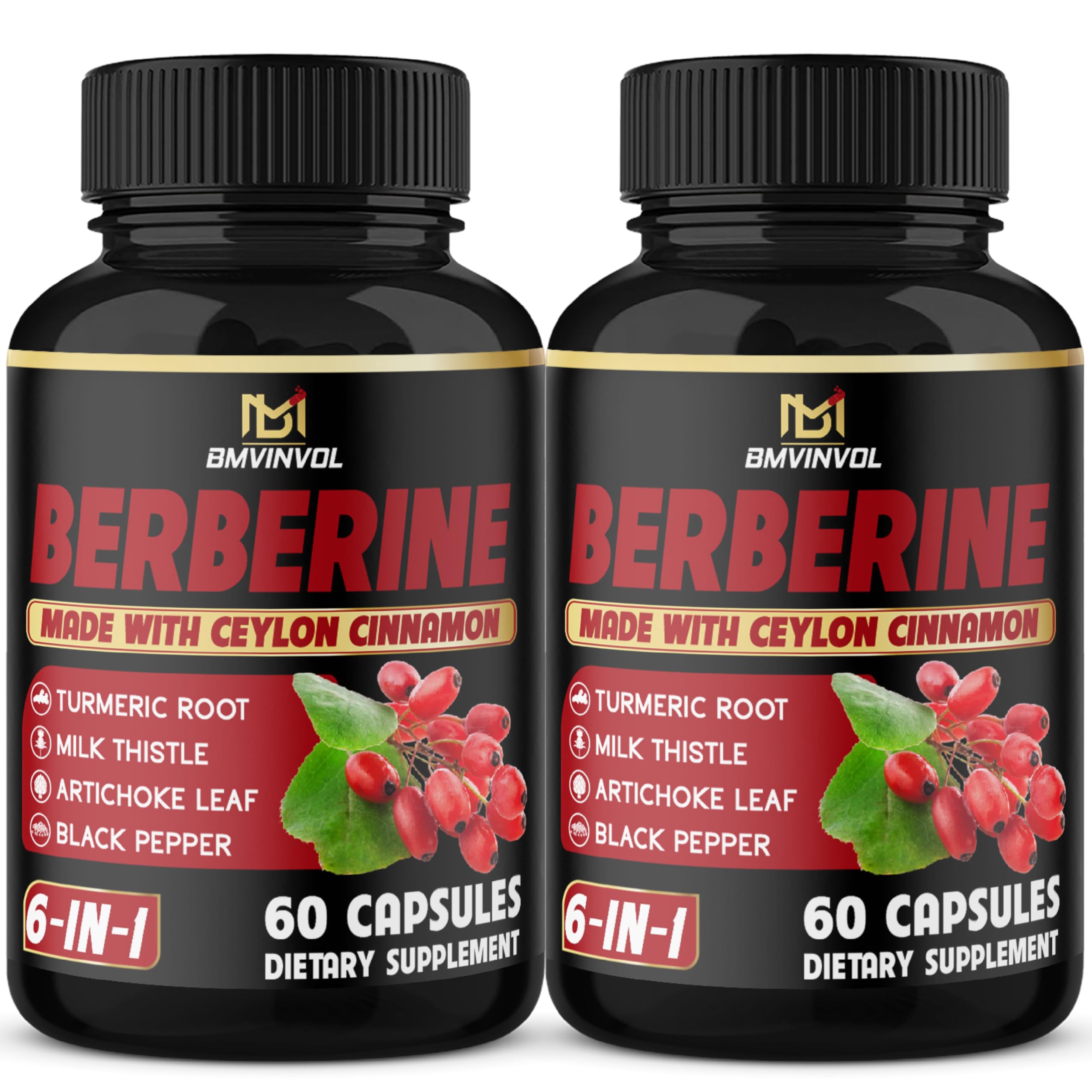 BMVINVOL Berberine capsules: prise quotidienne simple pour une routine équilibrée.