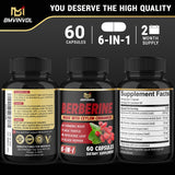 BMVINVOL Berberine - poivre noir pour l'absorption et l'efficacité