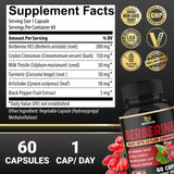 BMVINVOL Berberine - six ingrédients visibles pour le bien-être