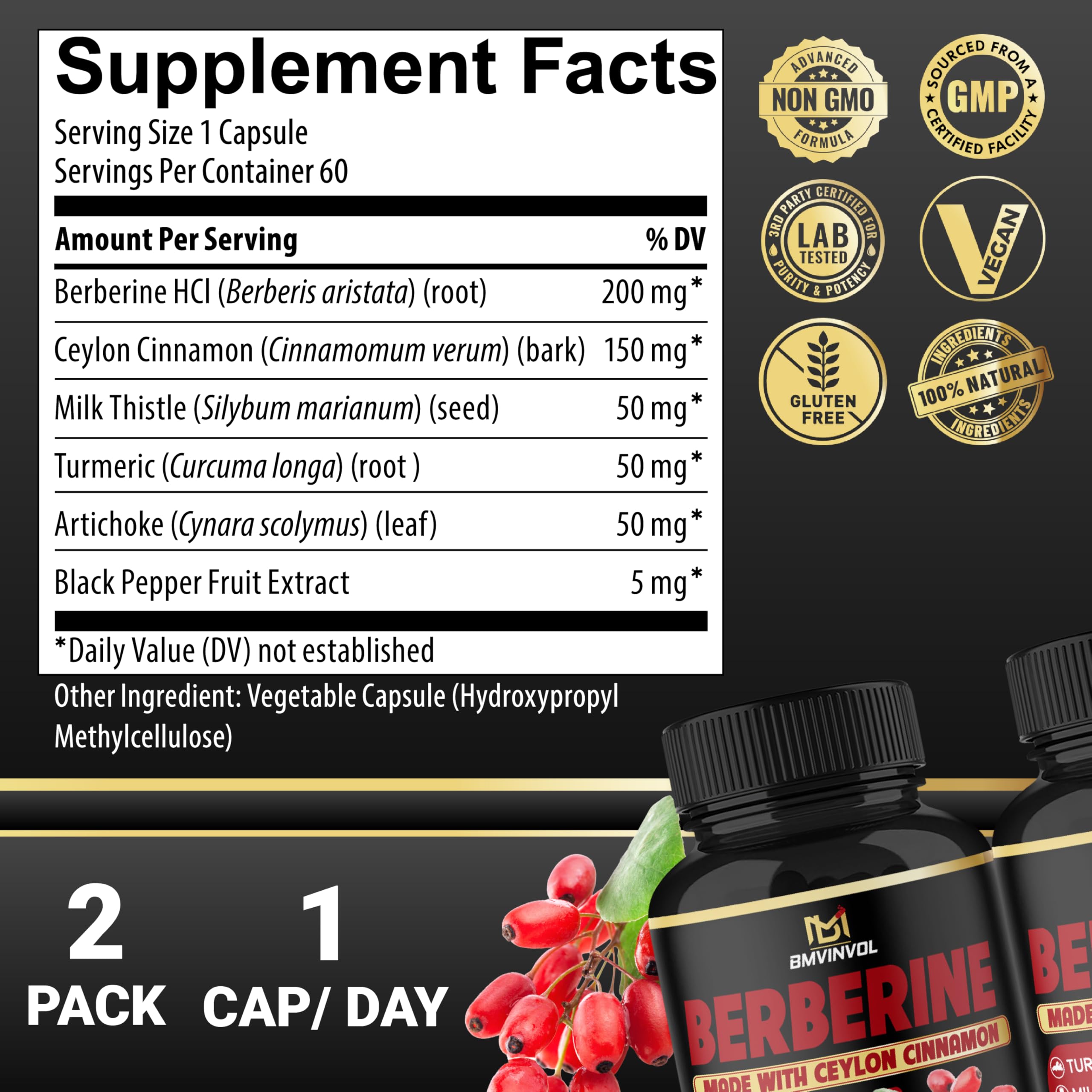 BMVINVOL Cannelle de Ceylan capsules: intégration facile à votre routine quotidienne.
