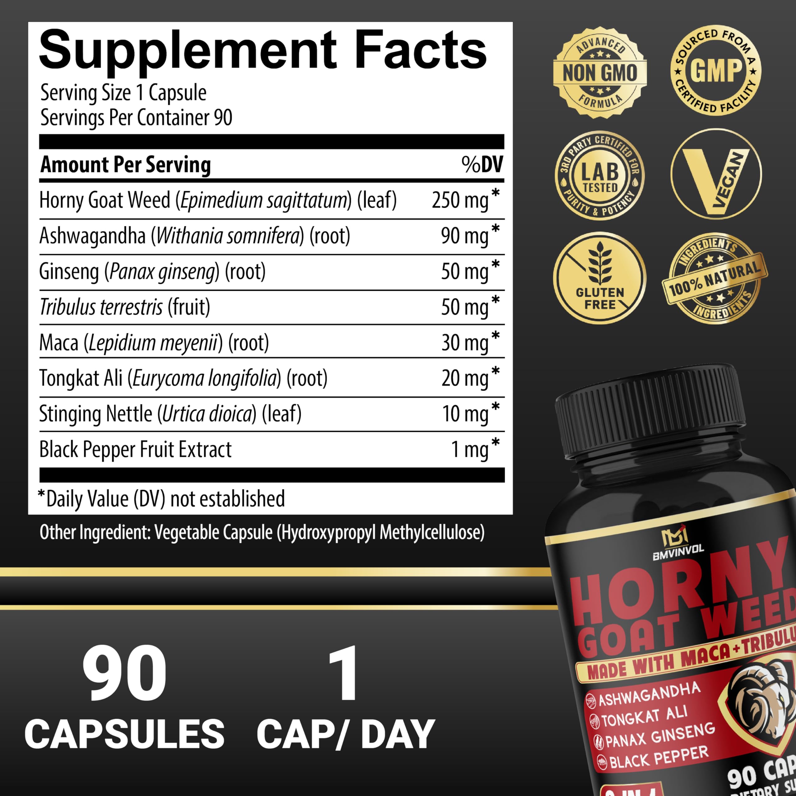 BMVINVOL Ginseng Panax capsules pour le bien-être quotidien.