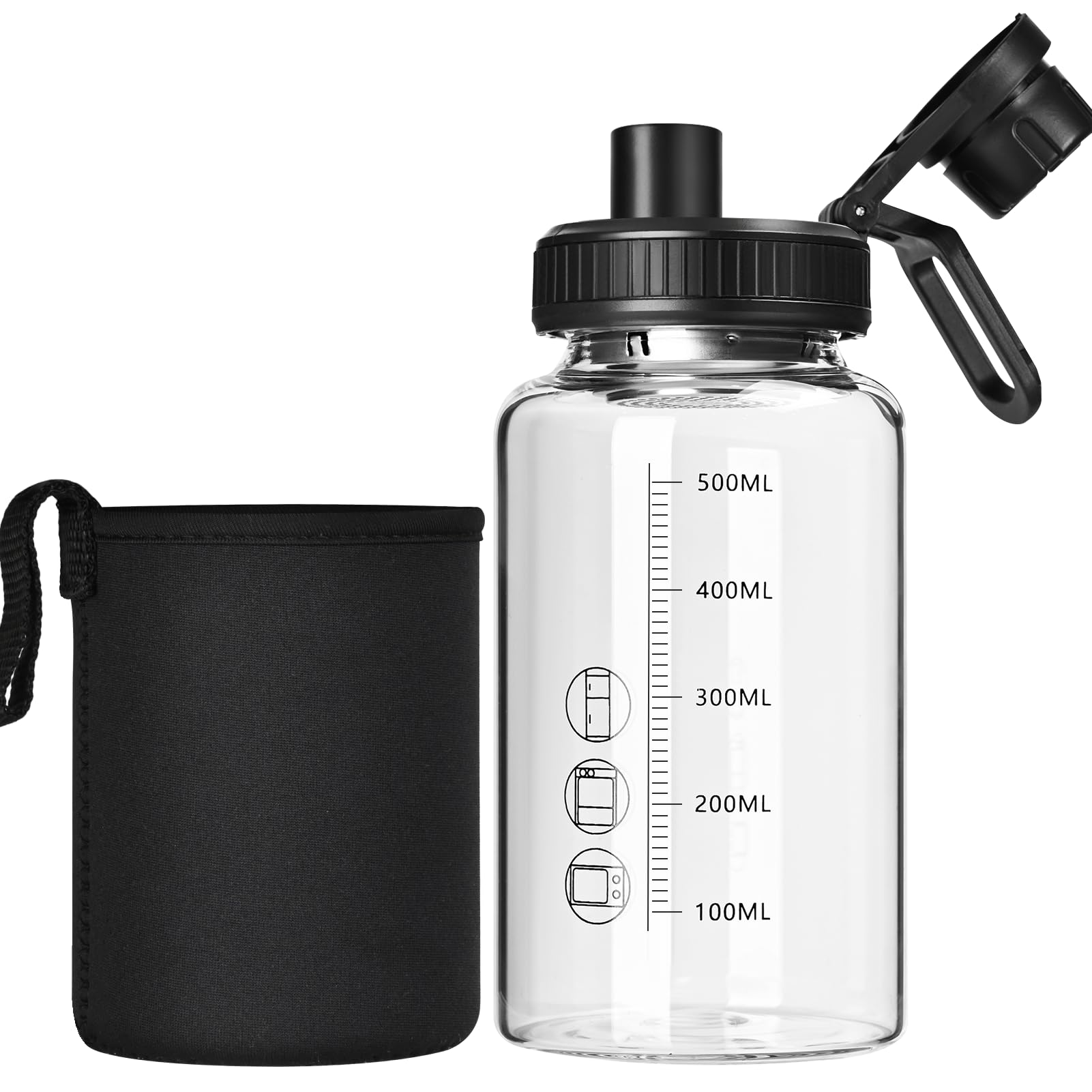 BNCWCQZ bouteille shaker en verre 22oz prête pour des mélanges lisses et propres.