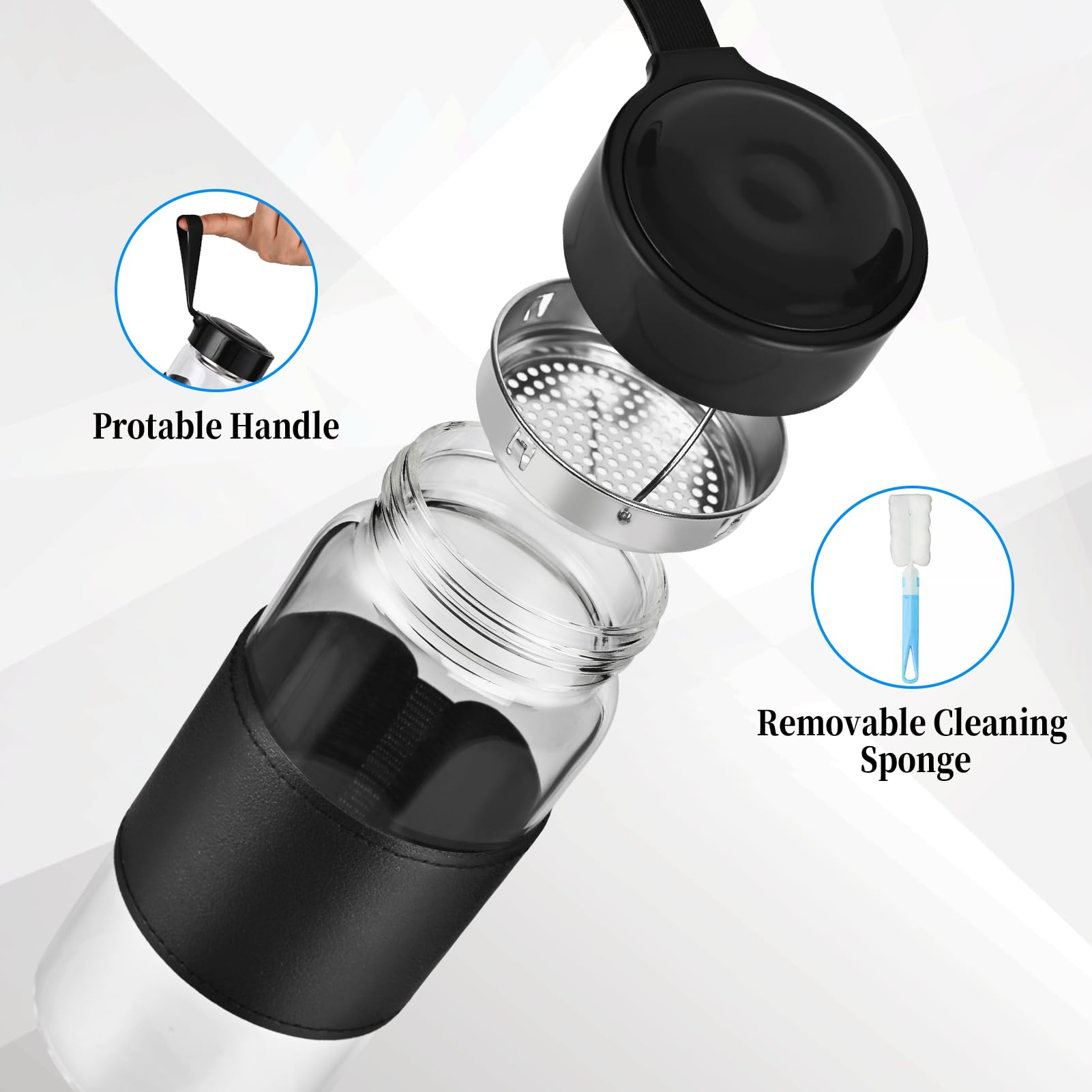 Couvercle étanche et silicone antidérapant BNCWCQZ pour déplacement sans fuite