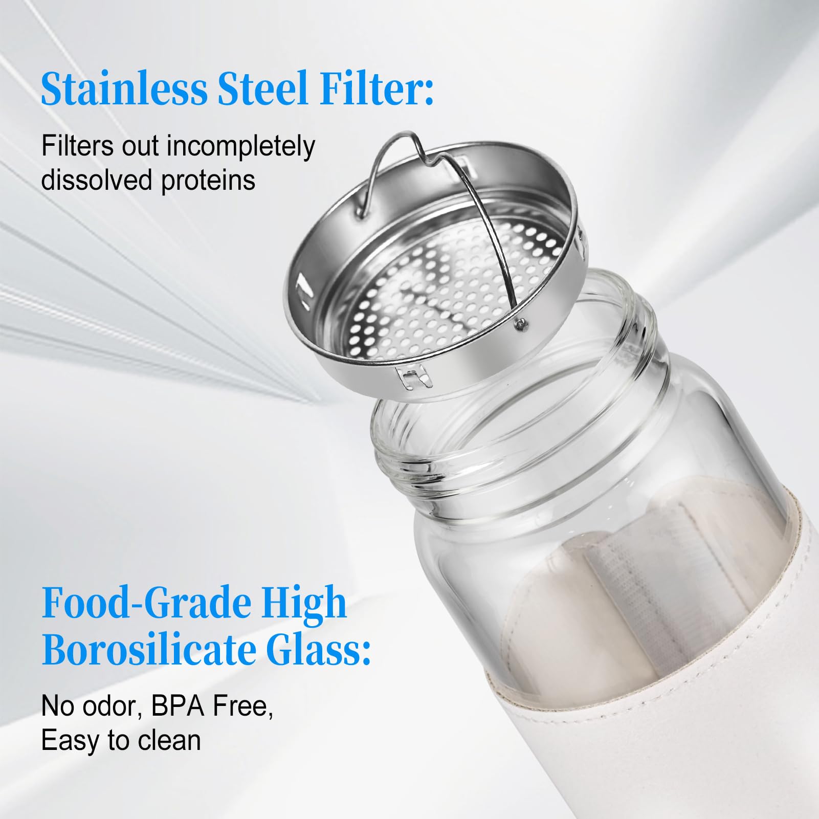 Extérieur silicone non glissant sur le shaker BNCWCQZ pour prise en main sûre