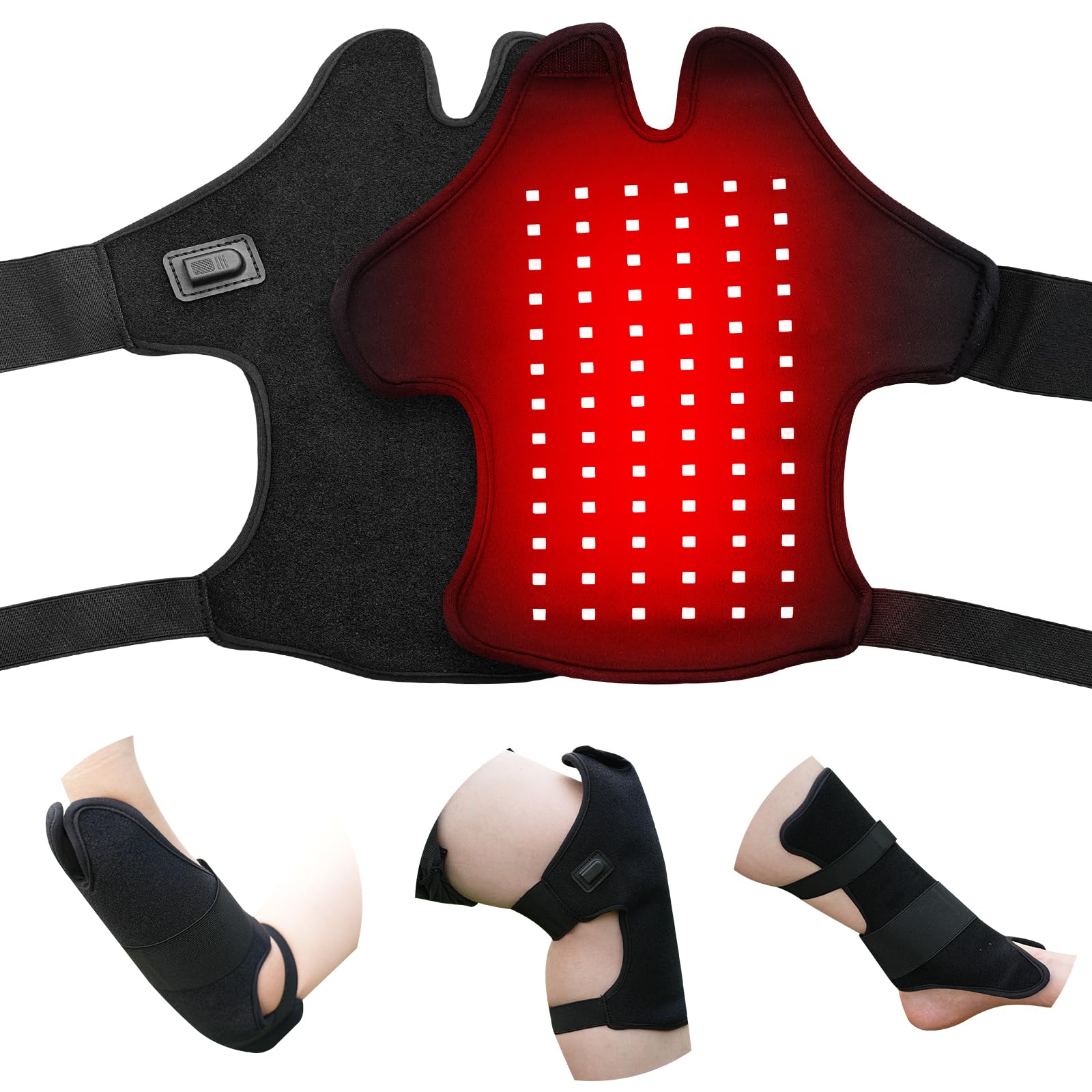 Bnlei bandeau thérapie lumière rouge pour le cou, relaxation musculaire potentielle.