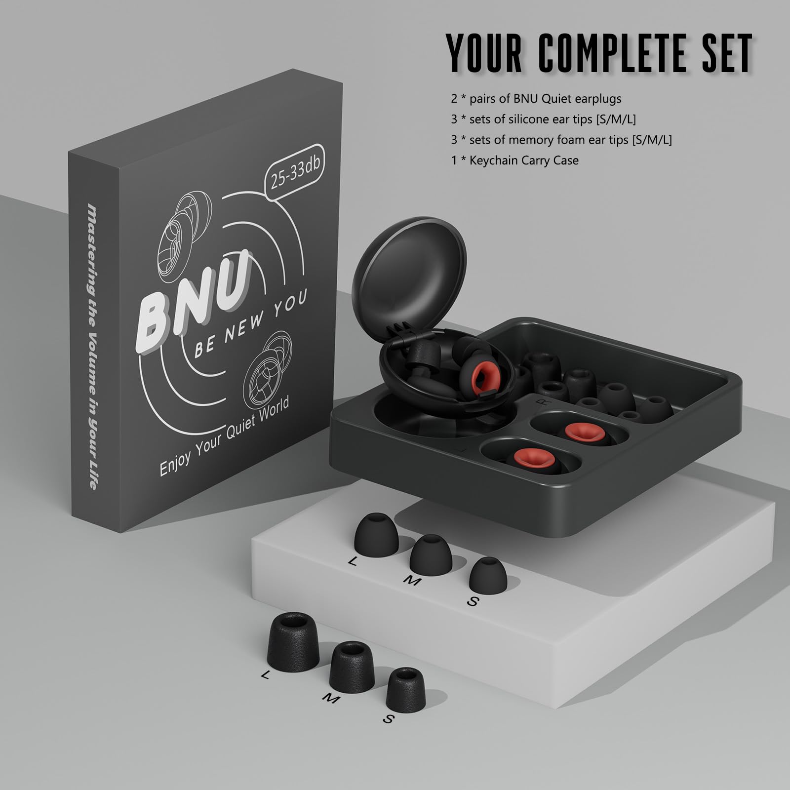 BNU bouchons réutilisables, idéal pour siestes et repos