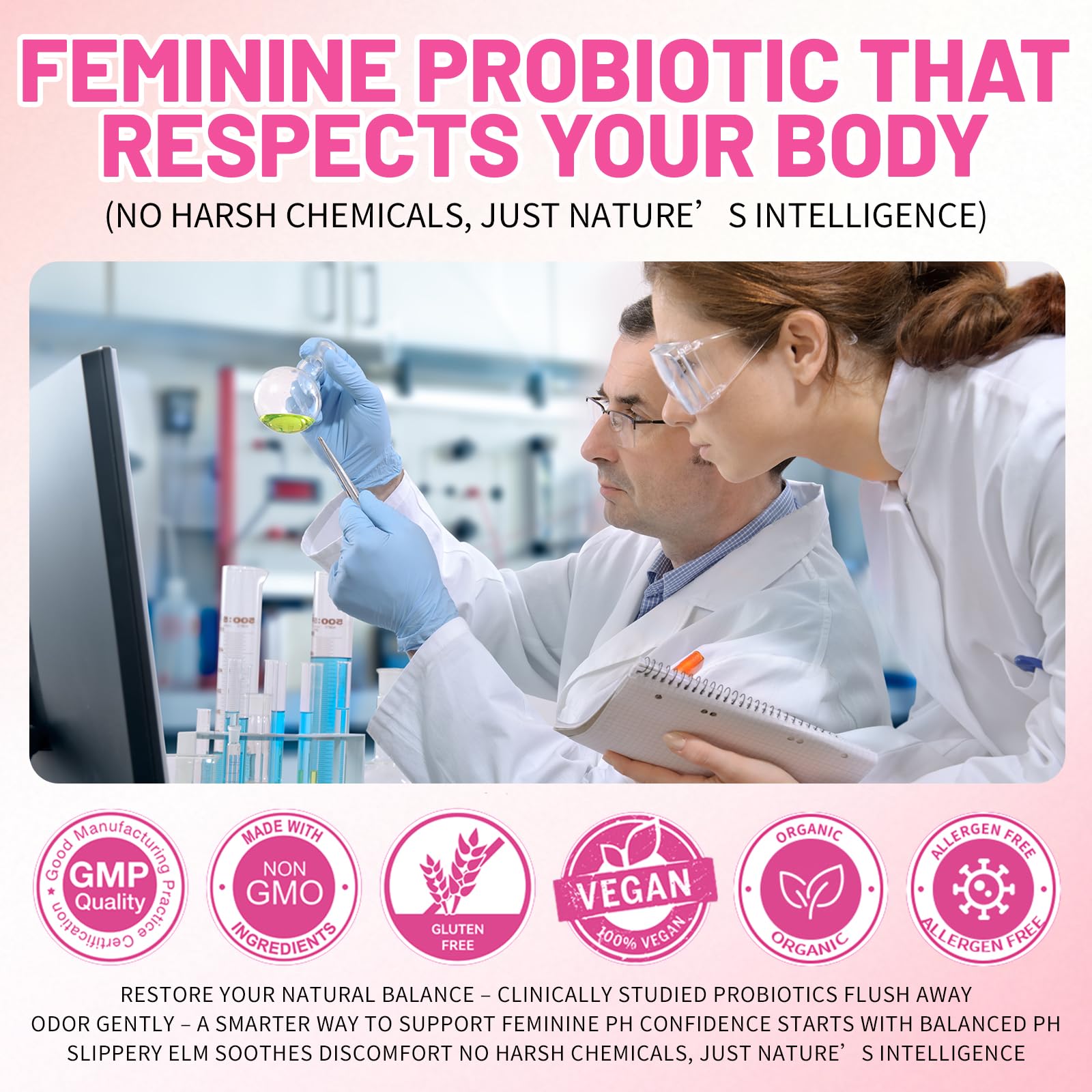 Boasi Prébiotiques Lactobacilles Gomme, formule douce pour une routine quotidienne.