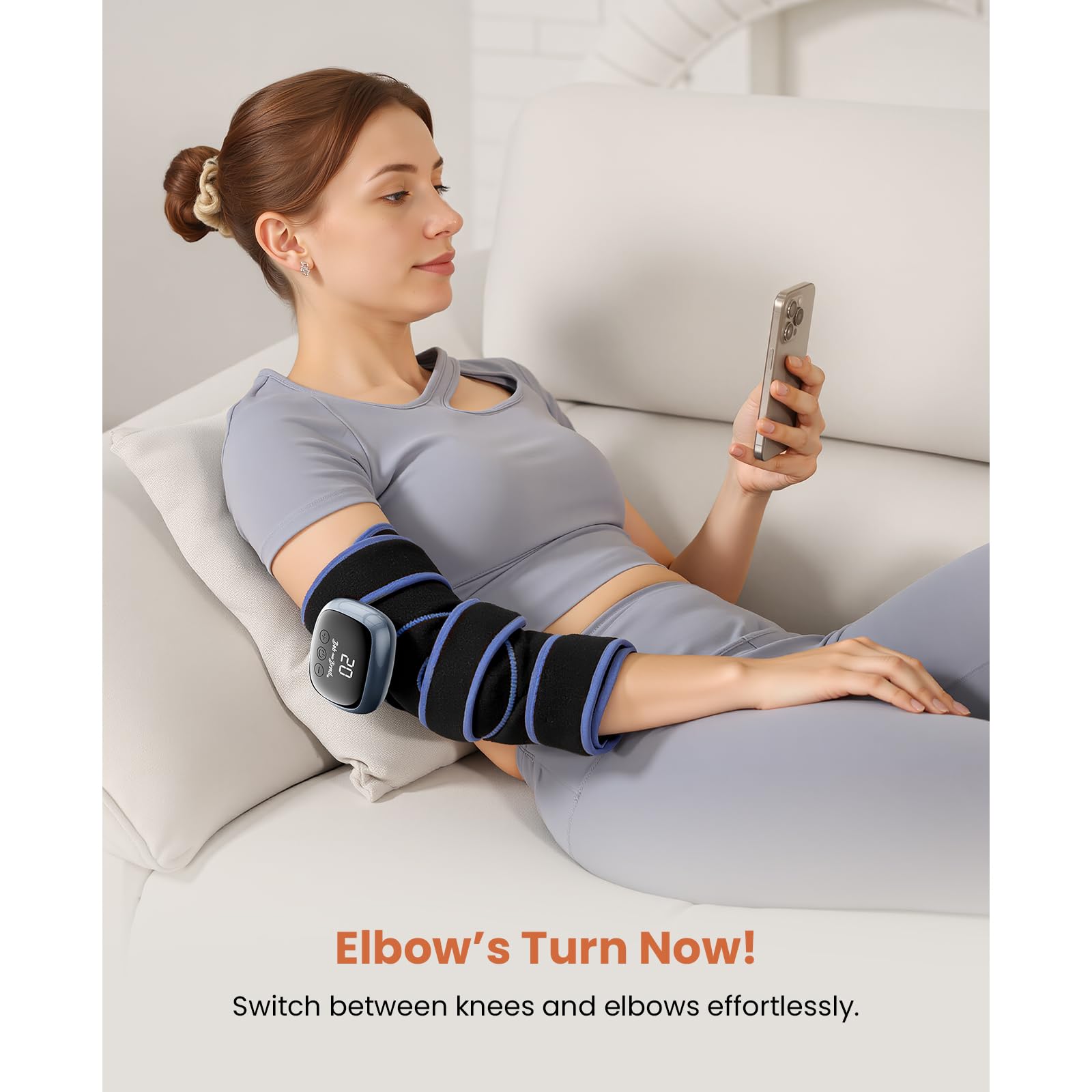 Sangle ajustable pour genou et autres articulations, confort personnalisé.