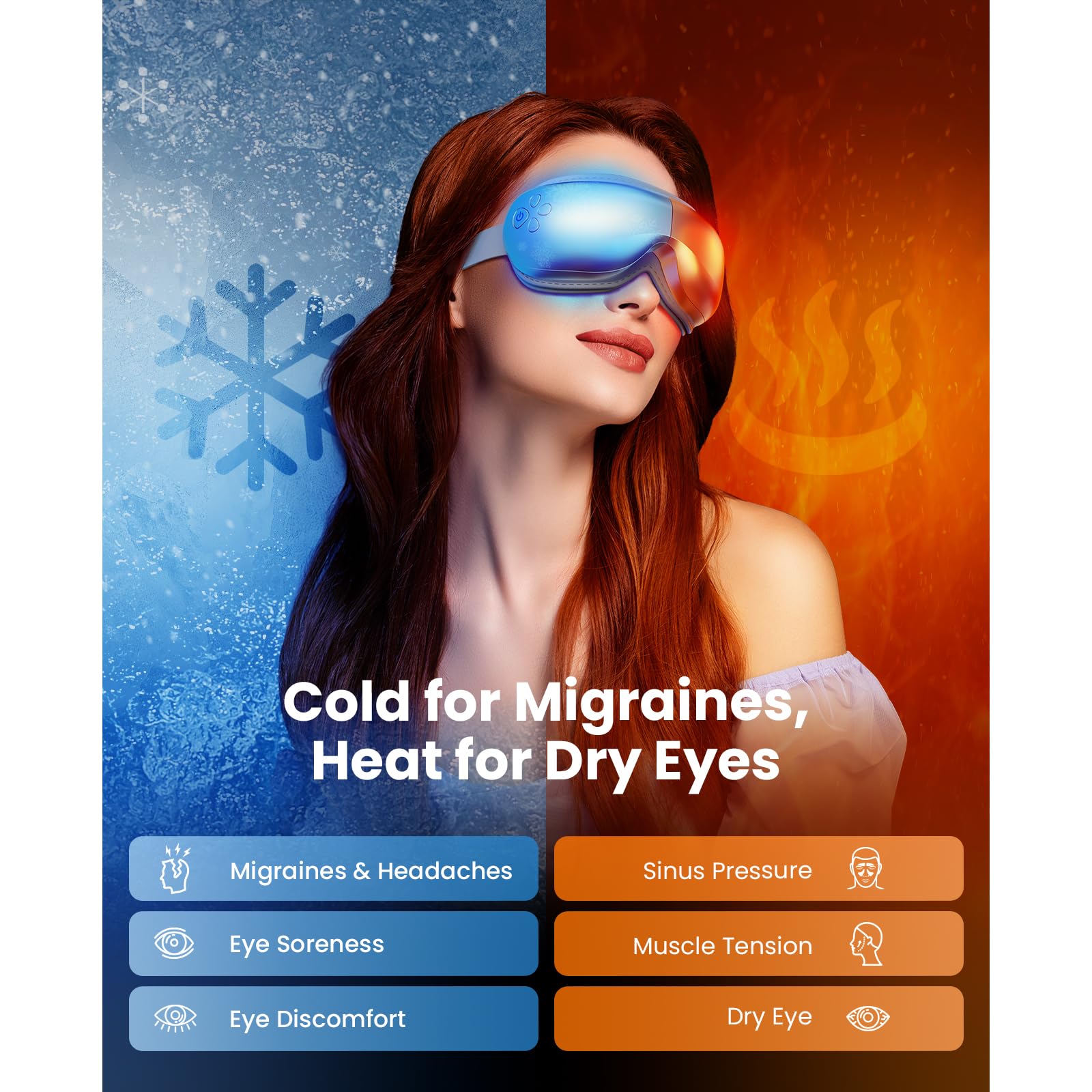 EyeOasis 3 chaleur apaisante sur les yeux pour fatigue visuelle
