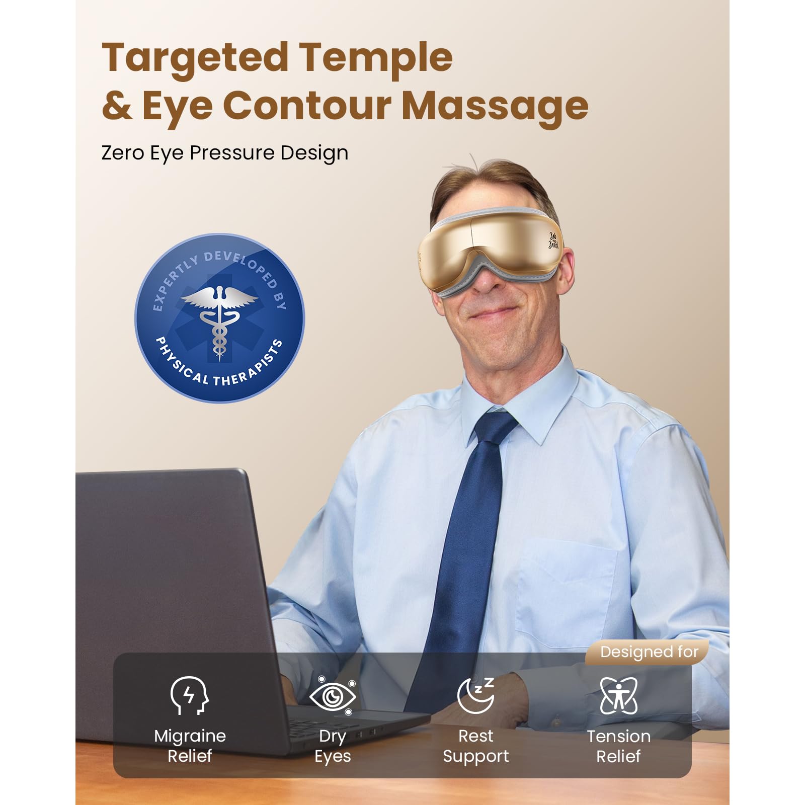 EyeOasis 3 masque-refroidissement intégré réduit gonflement et rougeurs des yeux