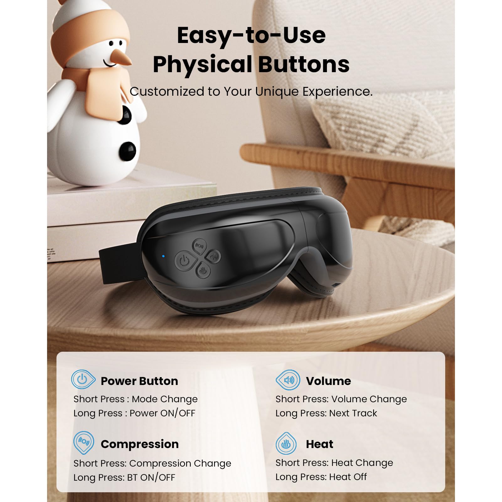 EyeOasis 2 – pad double couche favorisant le confort autour des yeux.