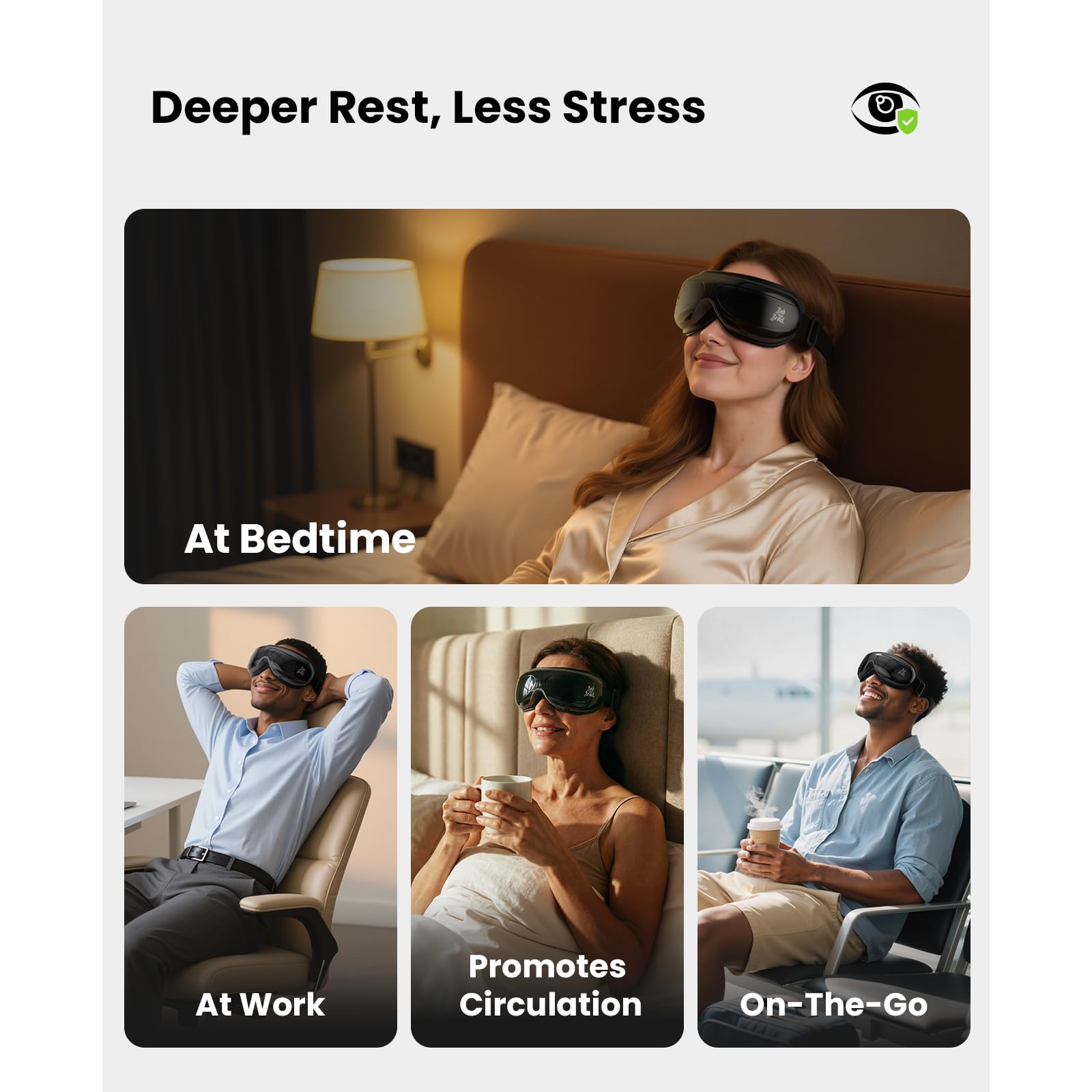 EyeOasis 2 – sangle réglable pour un ajustement personnalisé.