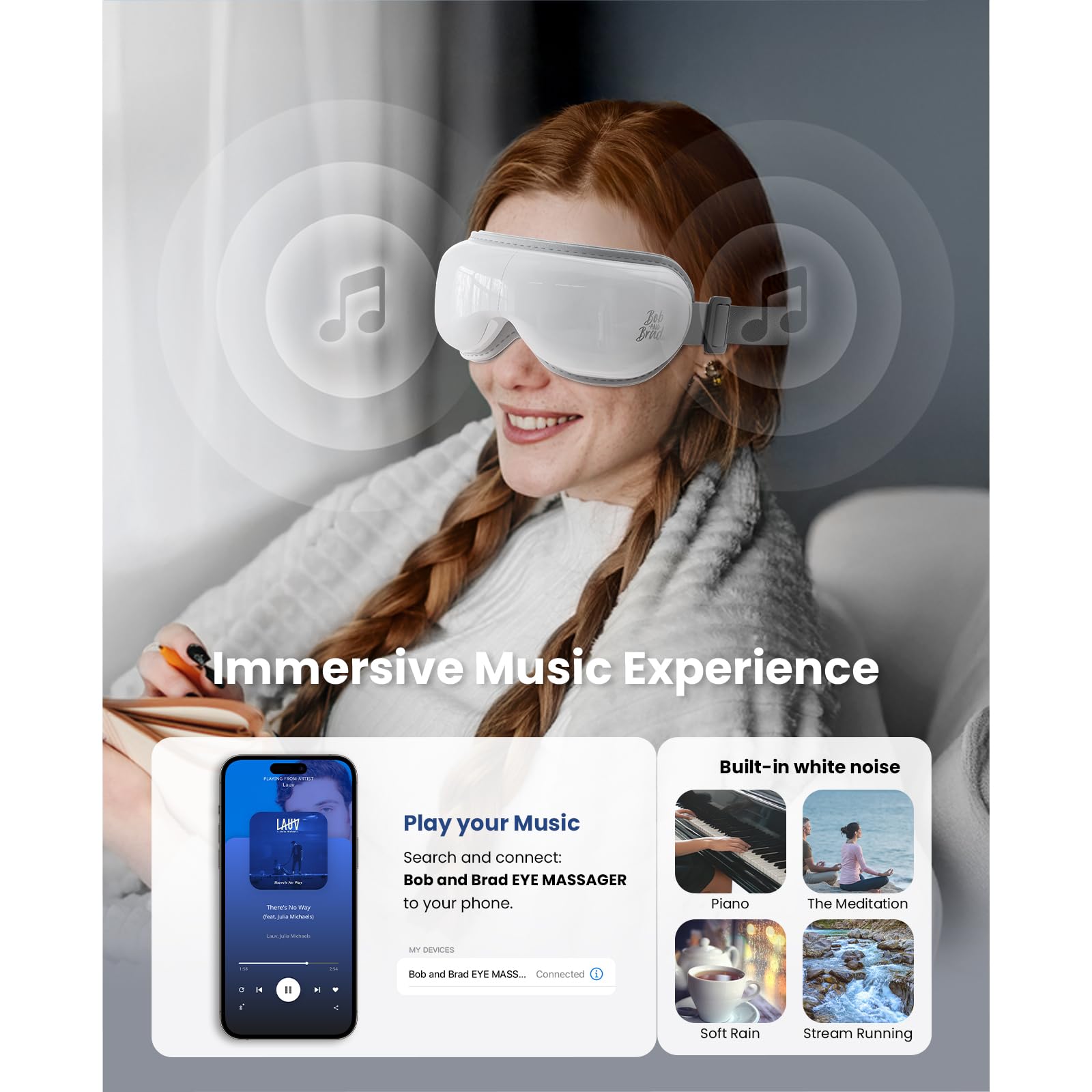 BOB AND BRAD EyeOasis 3 – compression d’air ciblée soulage les tensions autour des yeux