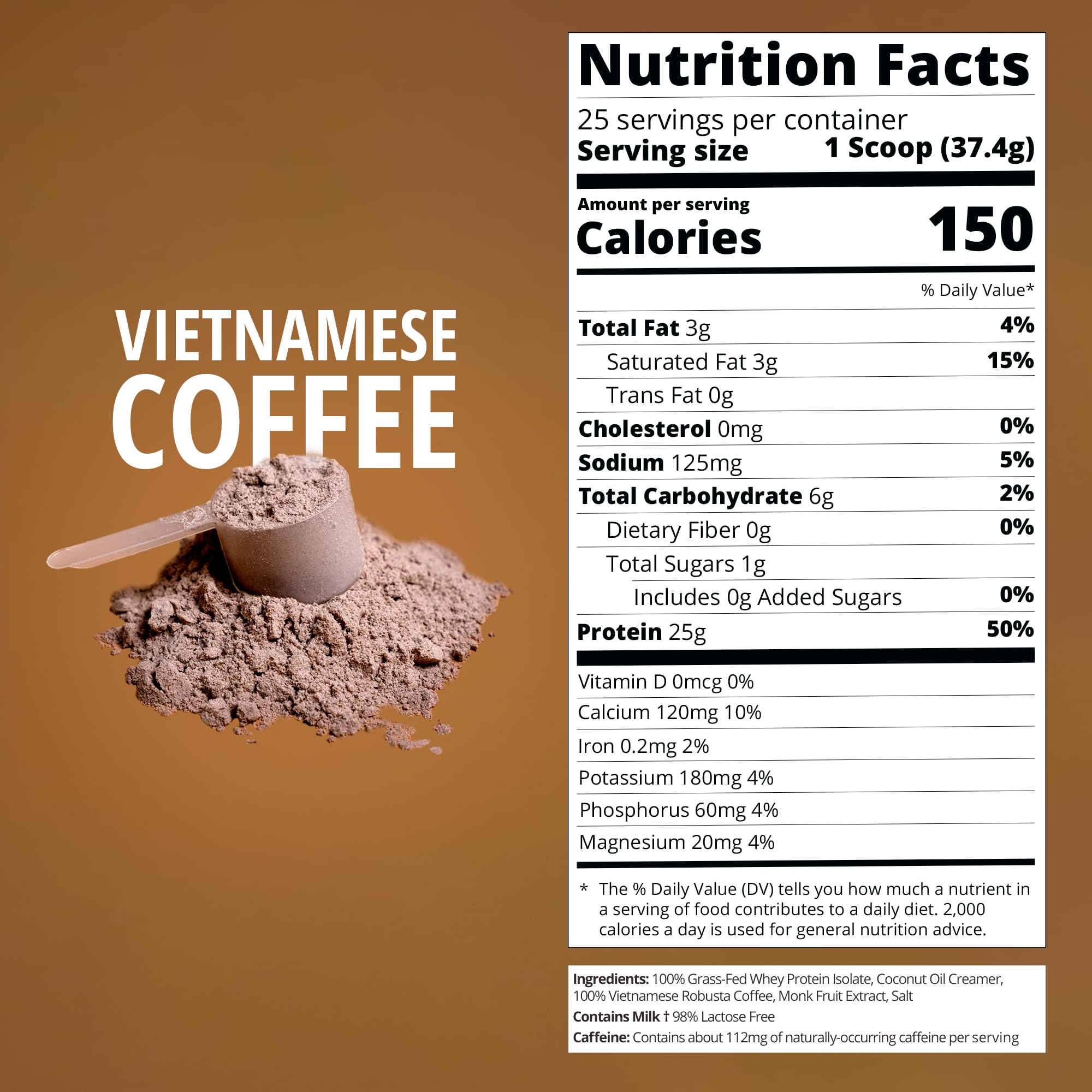 Boba Tea Protein Café Vietnamien – poudre protéinée idéale pour le petit-déjeuner.