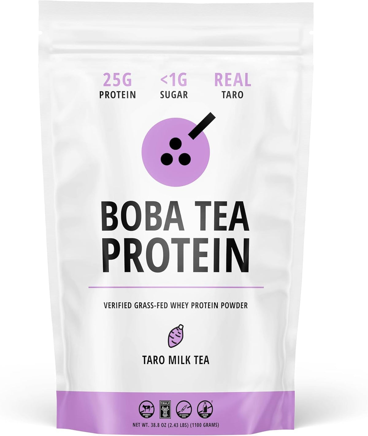 Poudre Boba Tea Protein Taro Milk prête à être mélangée après l’entraînement