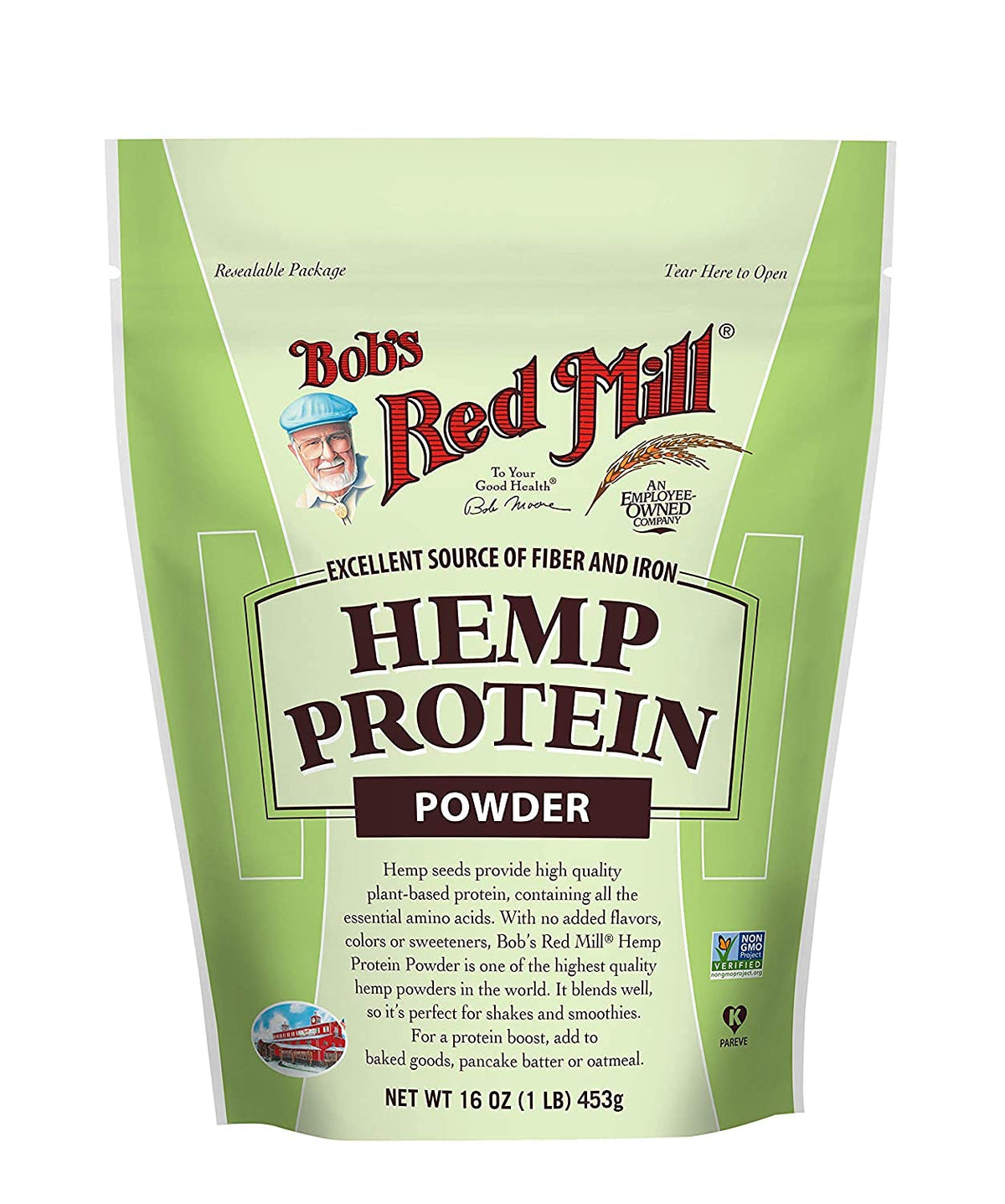 Bob's Red Mill protéine de chanvre en poudre avec cuillère-dose, idéal pour shake rapide