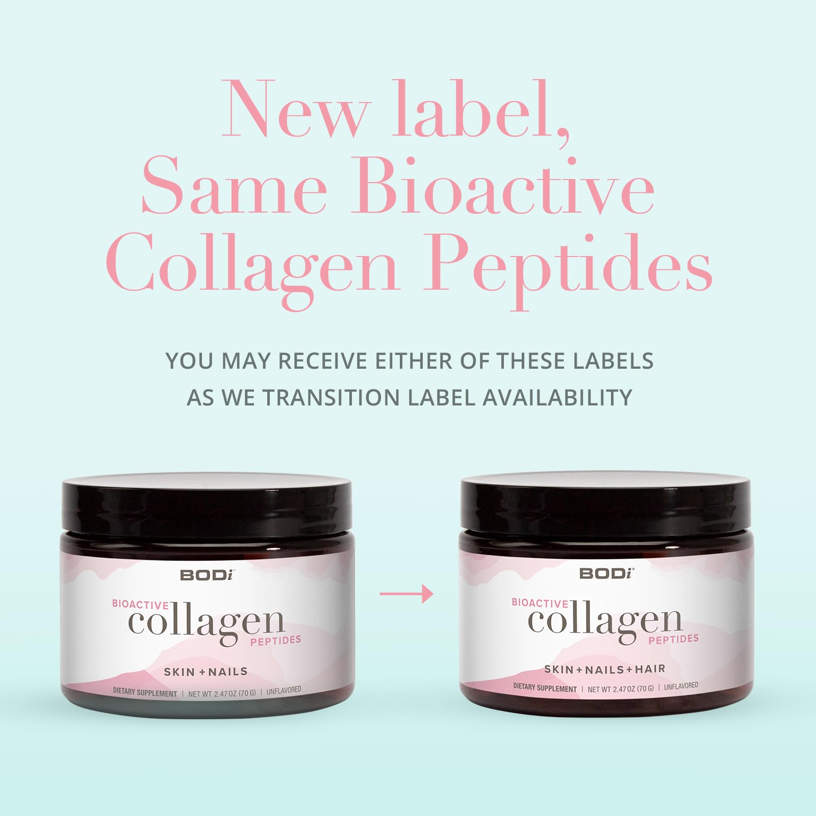 Doseuse 2,5 g BODi Collagen Peptides, dosage précis et simple.