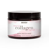 Emballage compact BODi Collagen Peptides, pratique pour la routine beauté.