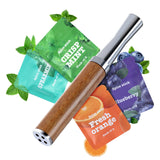 Boderi Quit Inhalateur en aluminium et bois de noisetier, design élégant et durable.