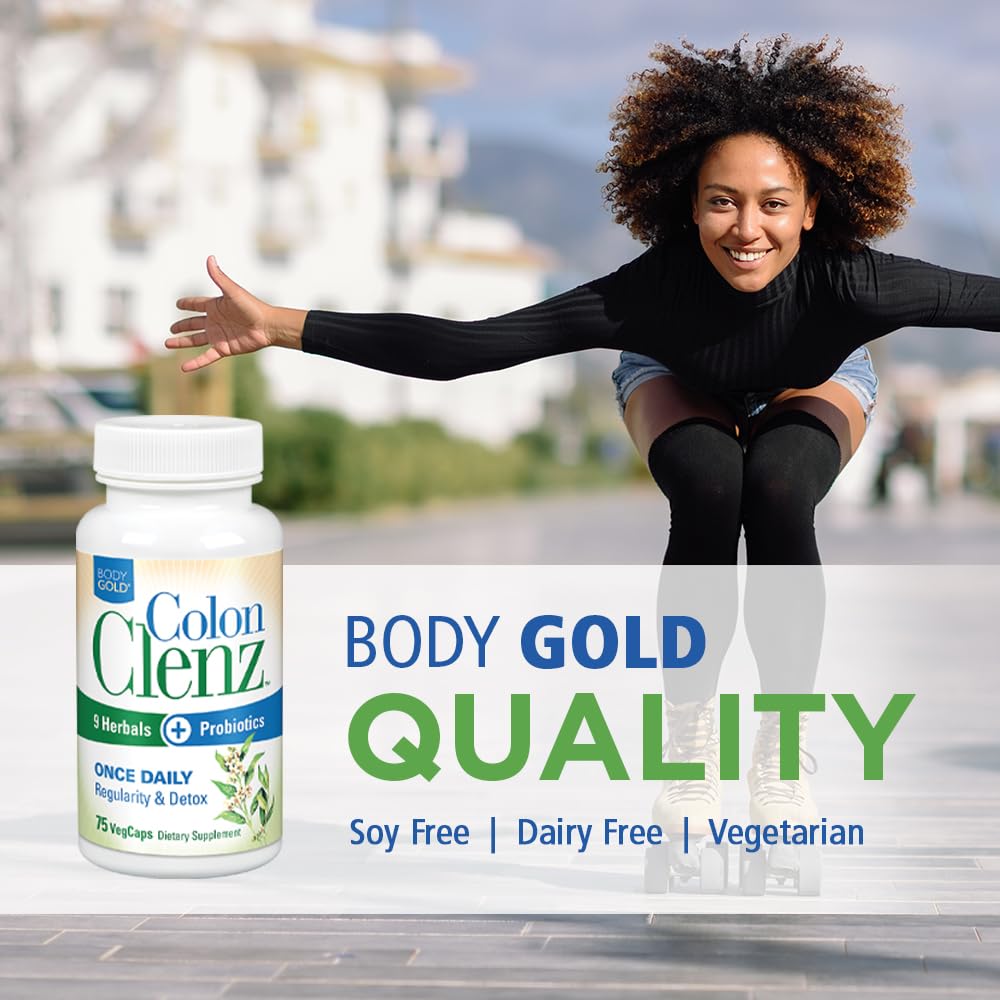 Body Gold Colon Clenz: routine detox facile avec une capsule quotidienne.