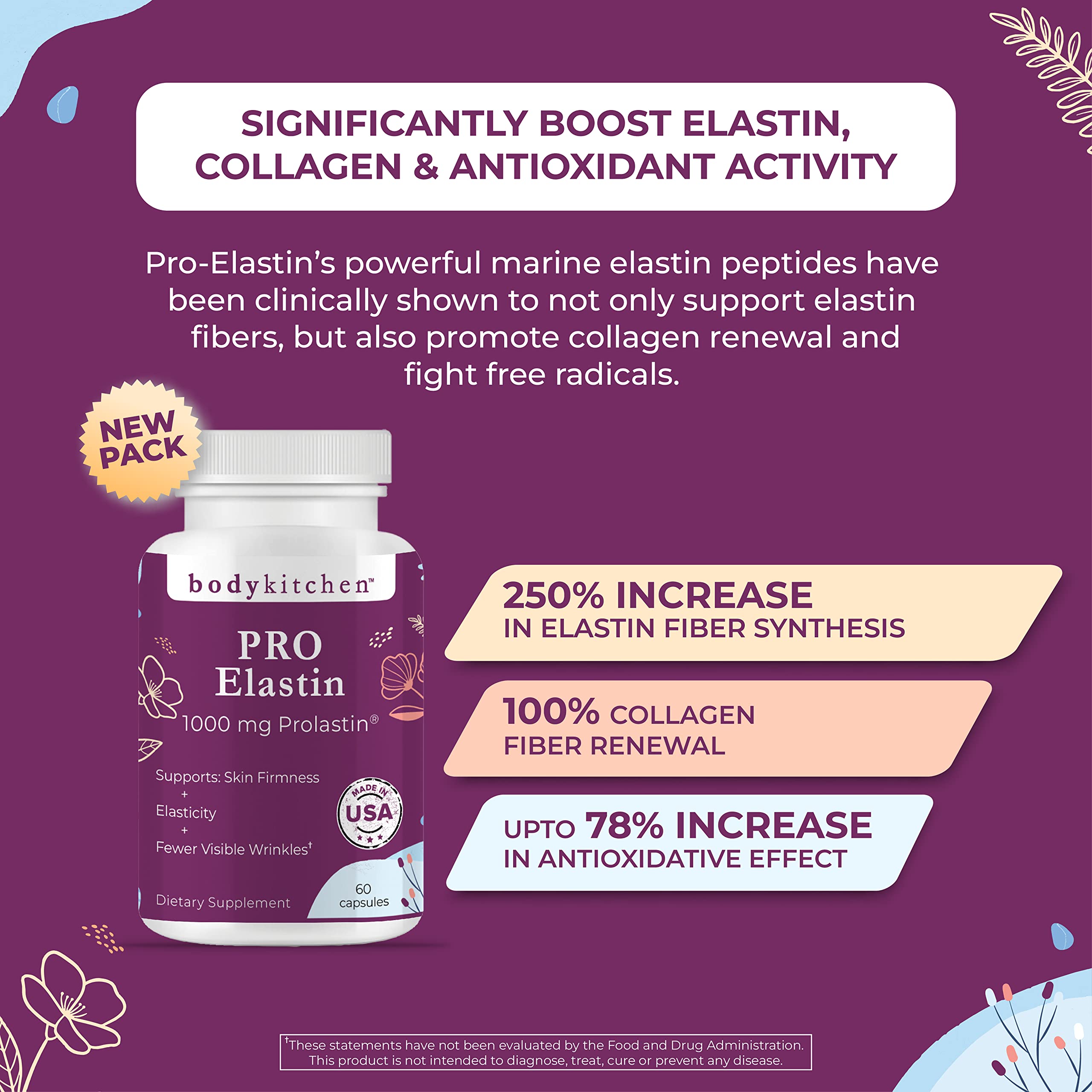 Body Kitchen Pro-Elastin: emballage clair et visible indiquant la traçabilité.