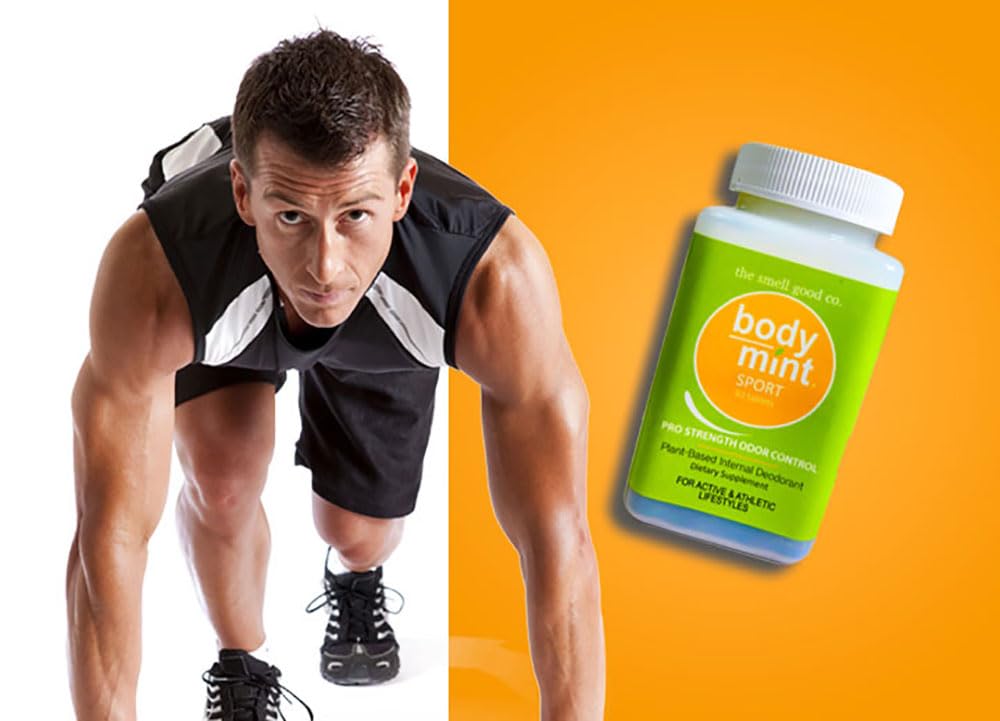 Body Mint Sport – tablette avec eau, démontrant l’usage avec une boisson.