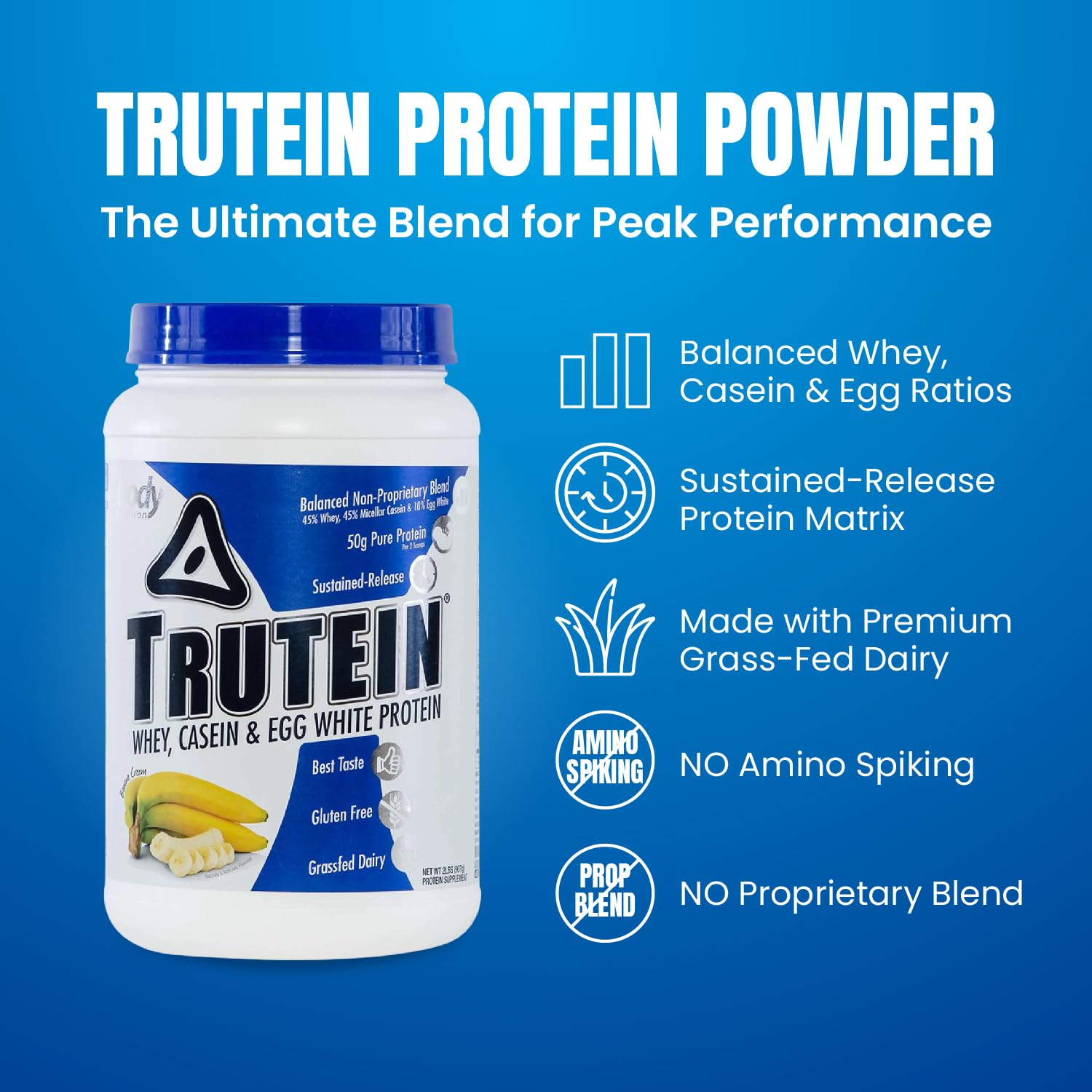 Body Nutrition Trutein mélange-proteine 45-45-10 reflète l'équilibre