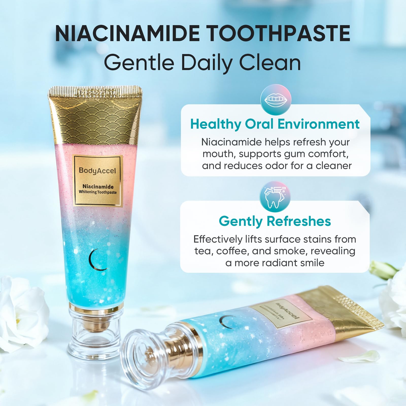 BodyAccel dentifrice ingrédients-extraits-menthe: haleine fraîche durable