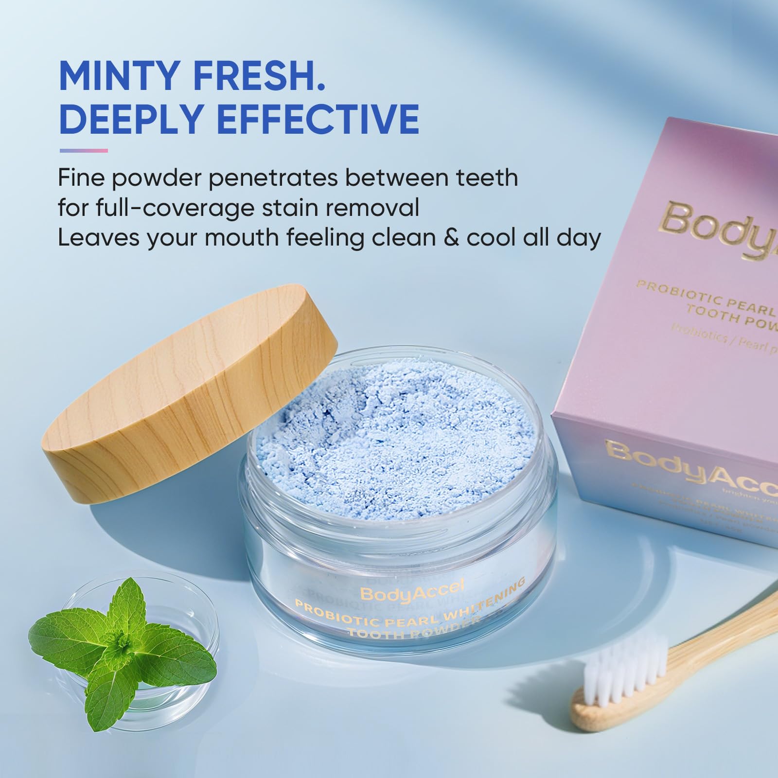 BodyAccel Poudre Sans Fluor: formule sans fluor adaptée à une routine quotidienne