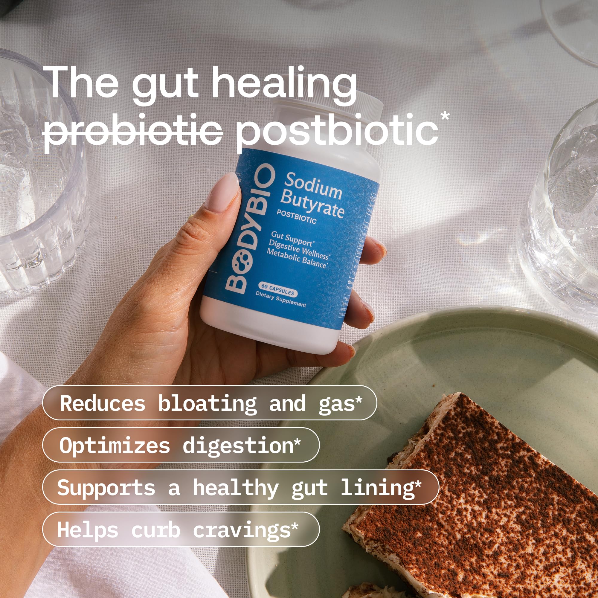 BodyBio Butyrate — composition naturelle: formule sans additifs pour une utilisation fiable.