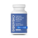 BodyBio Butyrate, capsules véganes, visibles en flacon, soutiennent la flore intestinale.