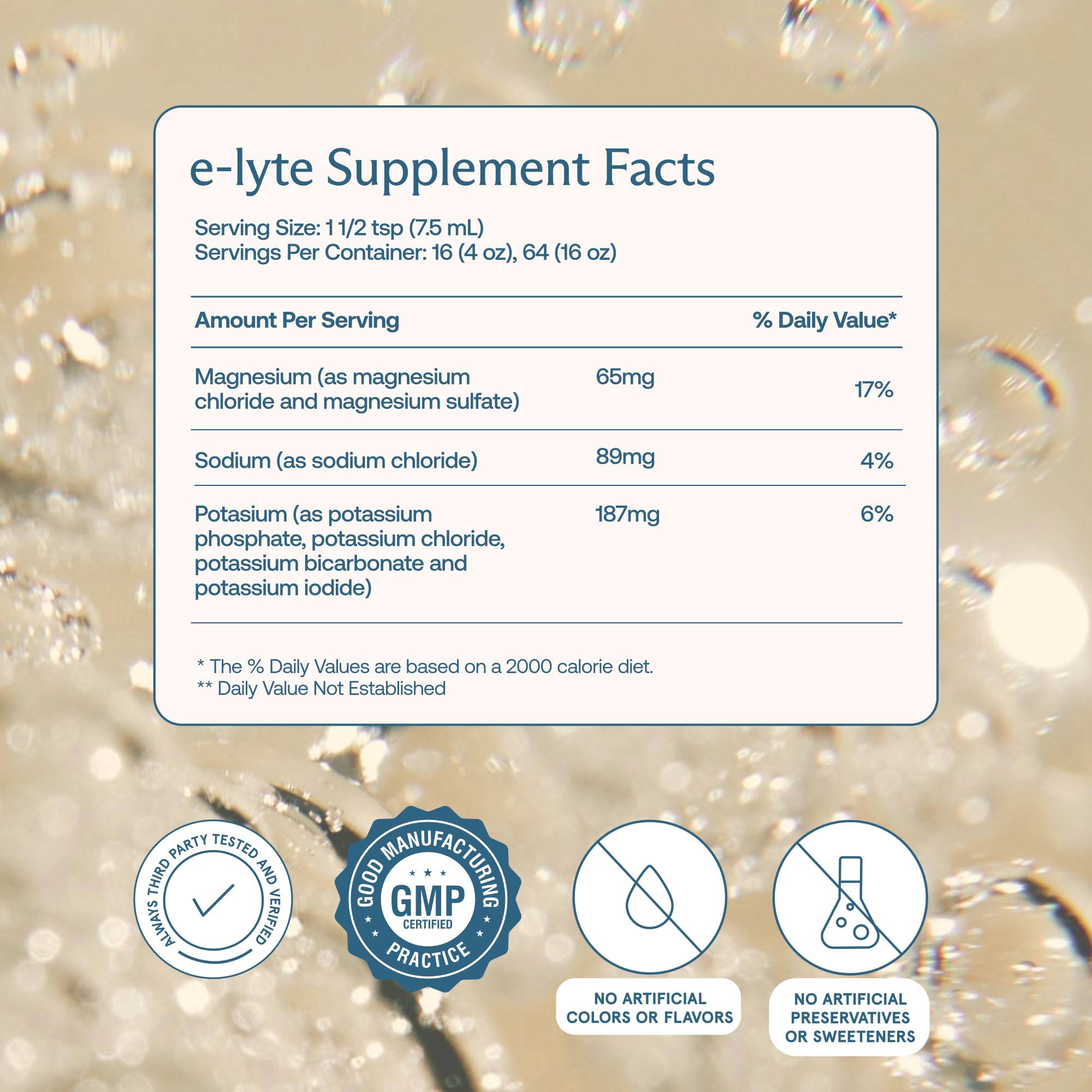 BodyBio e-Lyte, ingredients-sodium-potassium-magnesium : équilibre électrolytique simplifié.