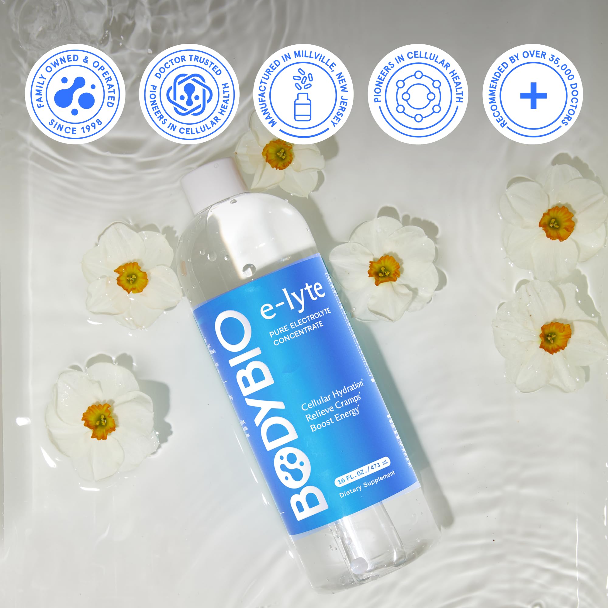 BodyBio e-Lyte, sans-sucres : hydratation sans sucre ajouté.