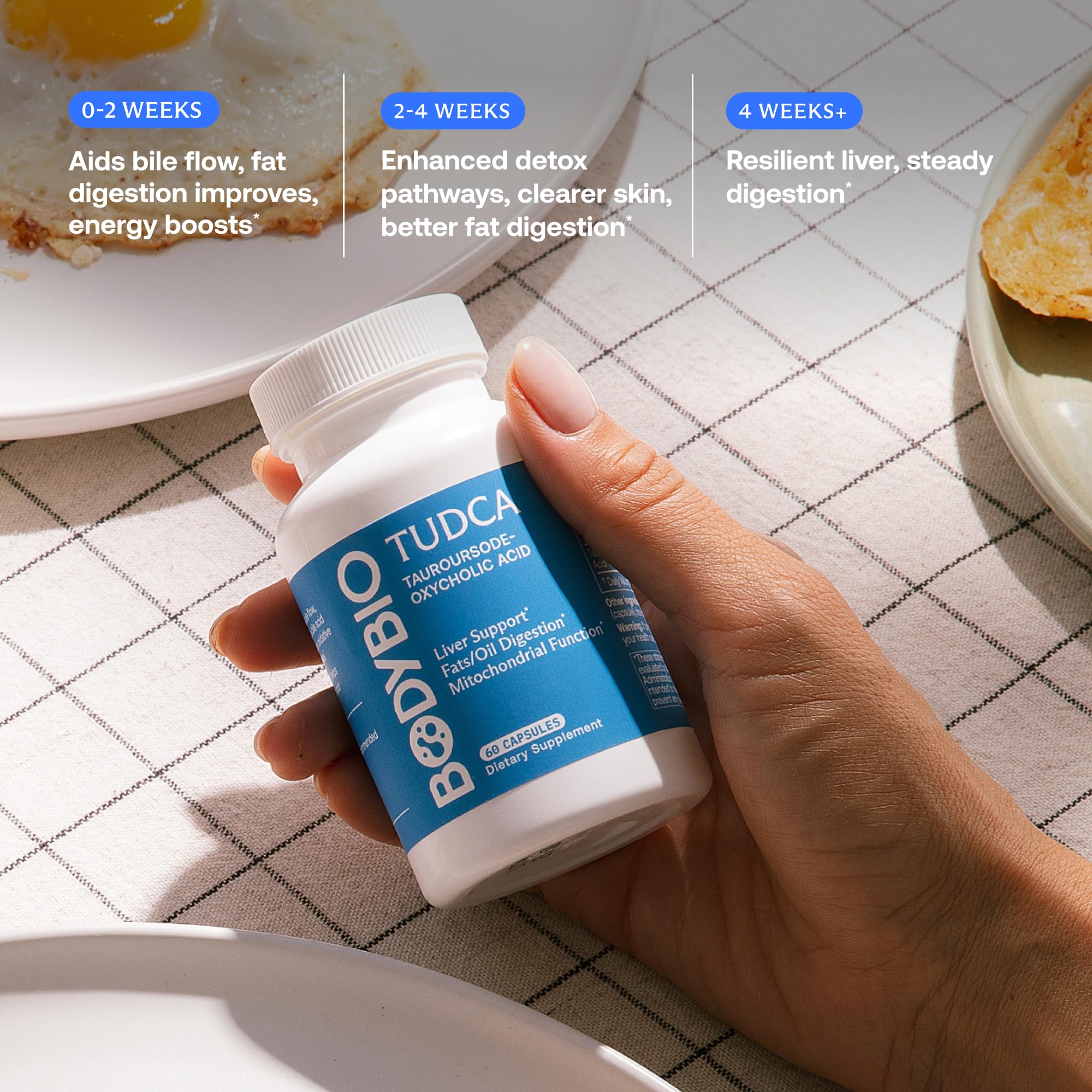 BodyBio TUDCA – usage quotidien possible pour soutenir le foie et la digestion.