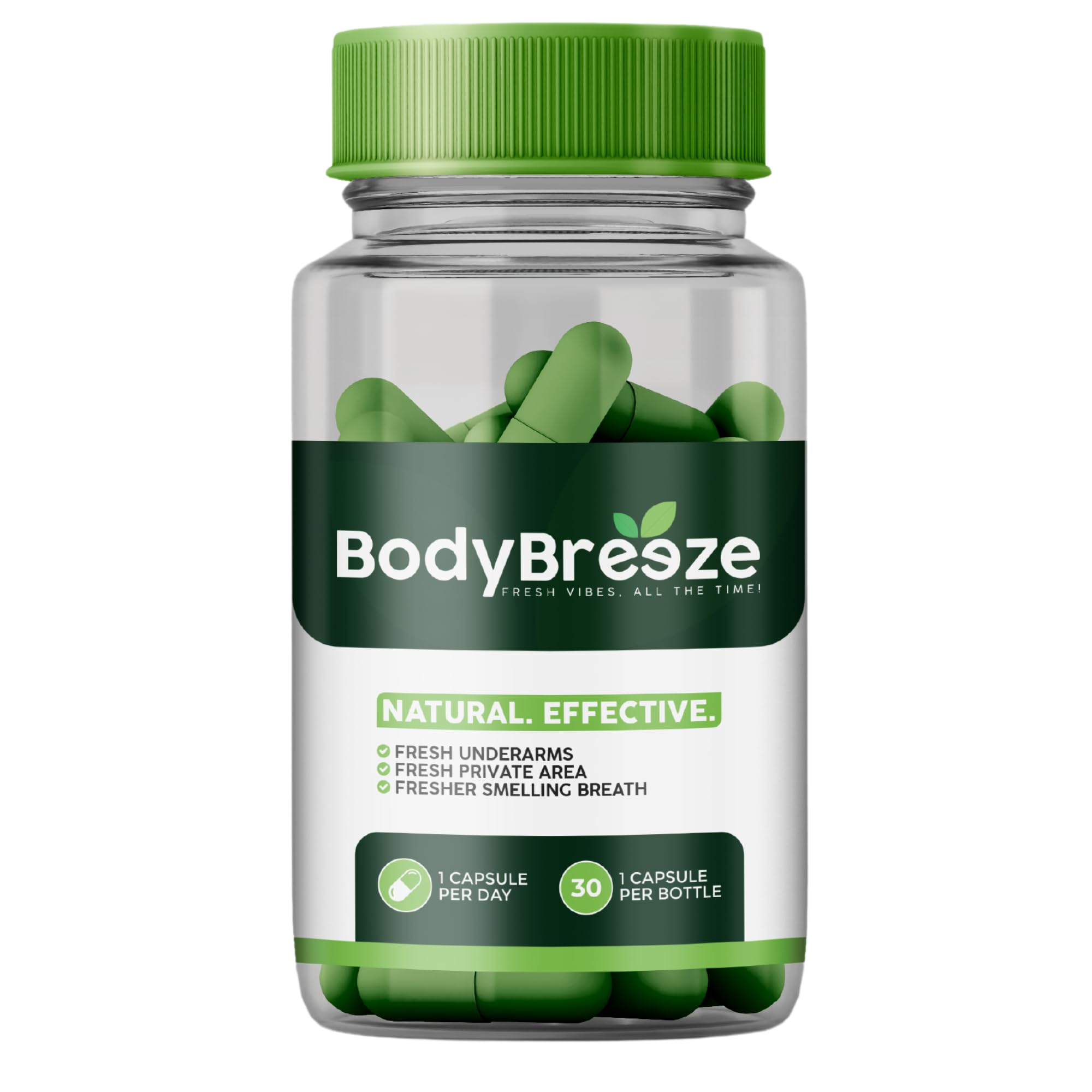 BodyBreeze: bouteille de capsules pour une fraîcheur intérieure potentielle.