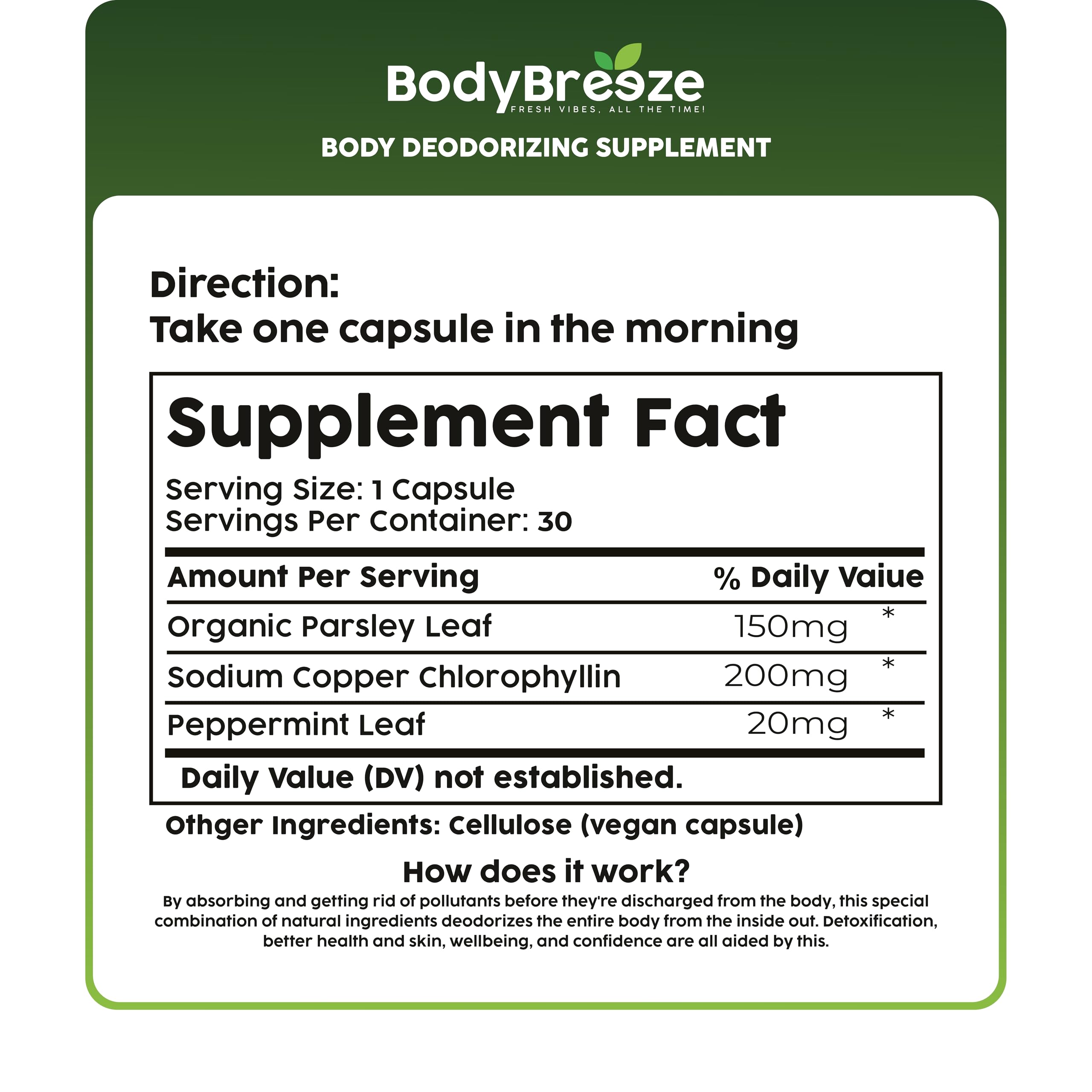 BodyBreeze: produit fabriqué aux États‑Unis selon les normes GMP.