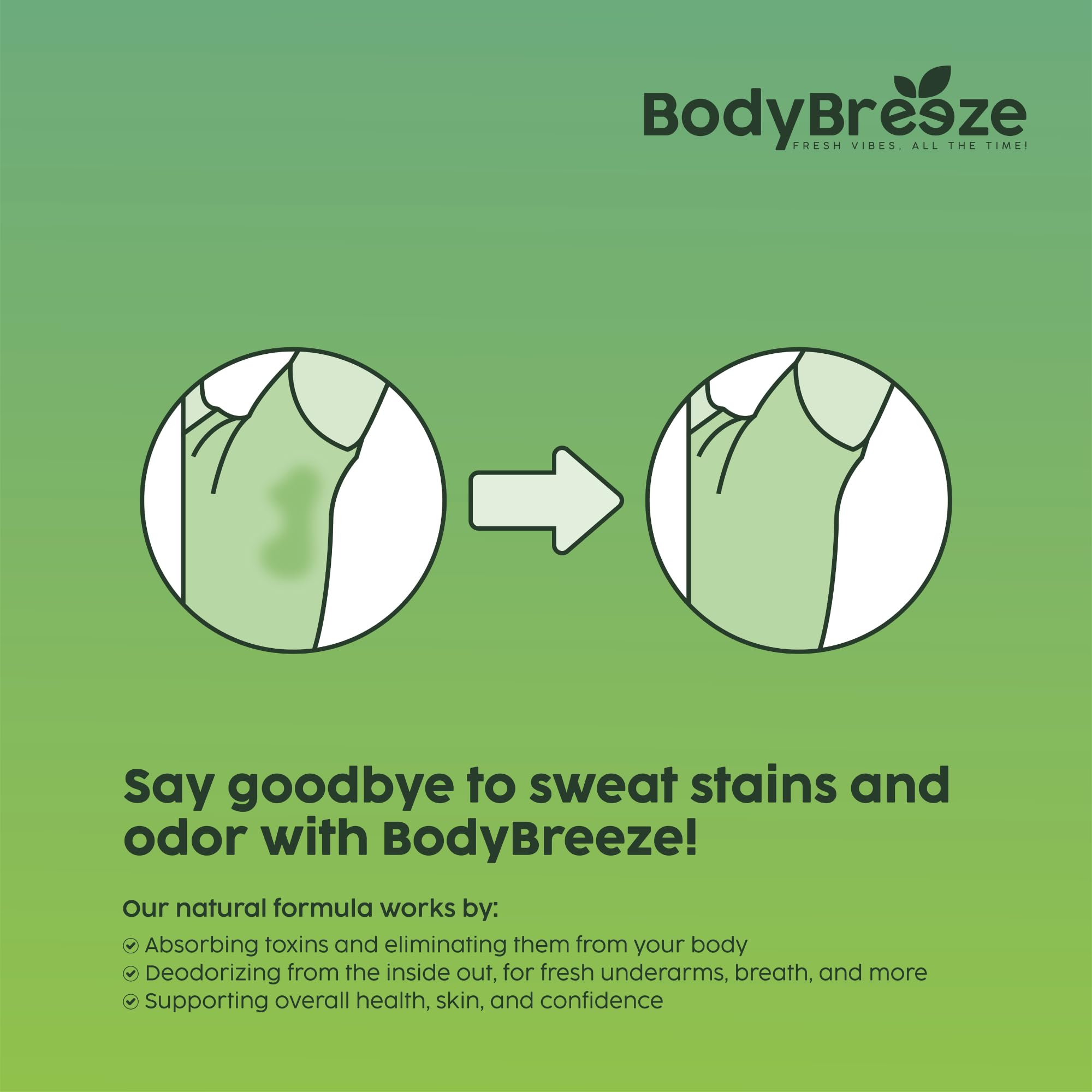 BodyBreeze: étiquette et emballage reflétant une formule vegan.