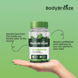 BodyBreeze: capsules visibles à tenir lors de la routine.