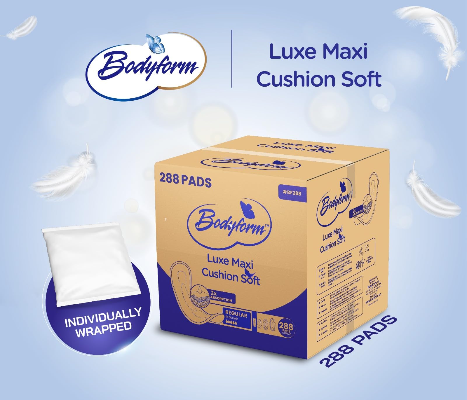 Bodyform protections hygieniques avec adhésif assurent sécurité et confort en déplacement