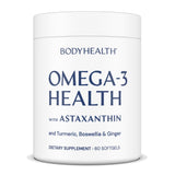 BodyHealth Omega3: bouteille de gélules, soutien potentiel au bien-être général.
