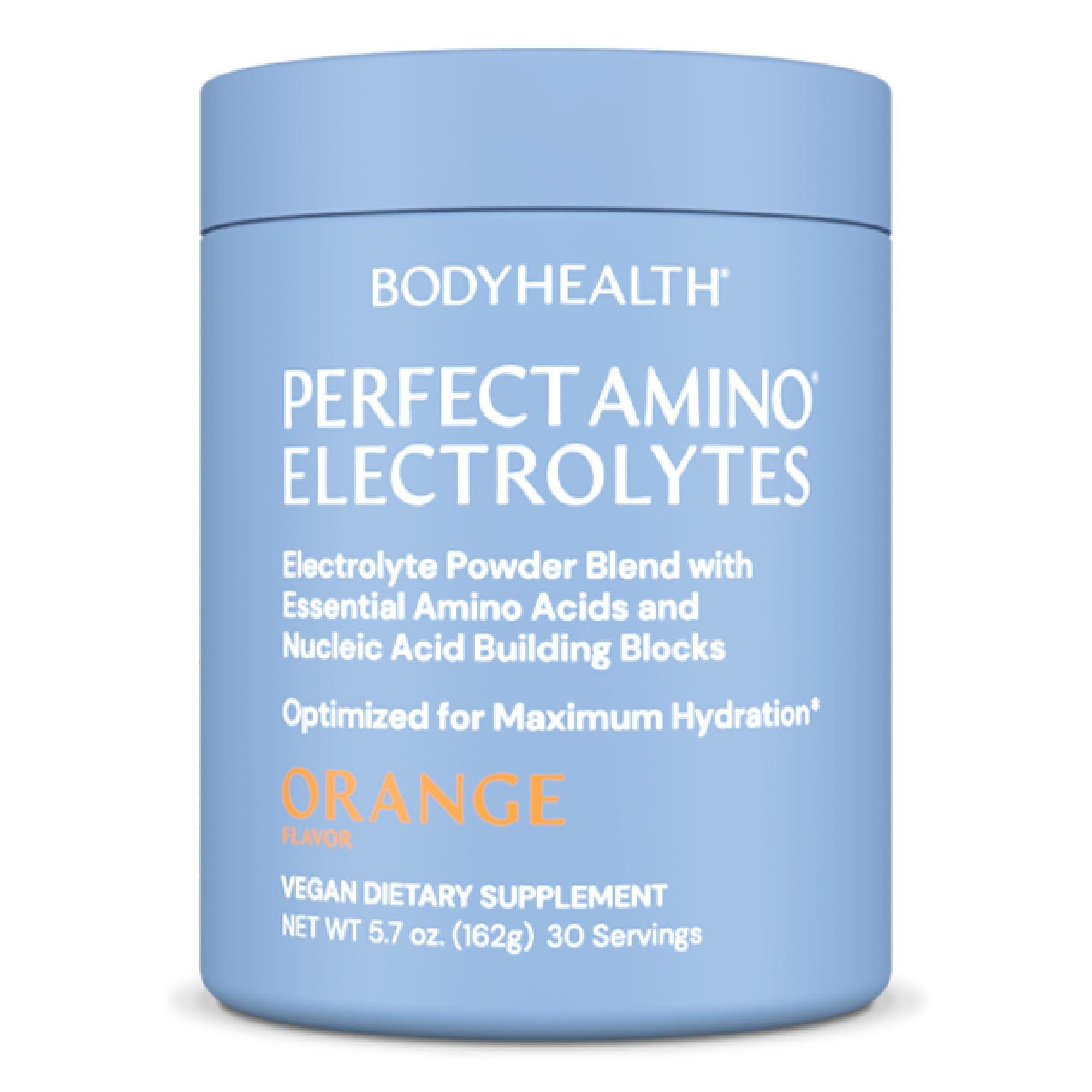 BodyHealth PerfectAmino Électrolytes – bouteille orange prête pour une hydratation durable.