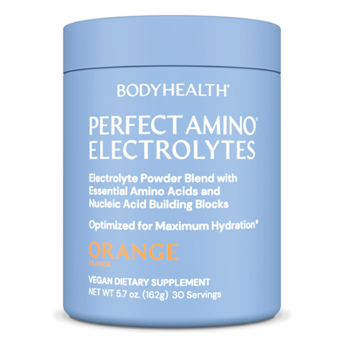 BodyHealth PerfectAmino Électrolytes – bouteille orange prête pour une hydratation durable.