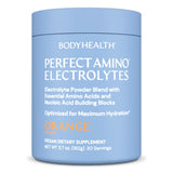 BodyHealth PerfectAmino Électrolytes – bouteille orange prête pour une hydratation durable.