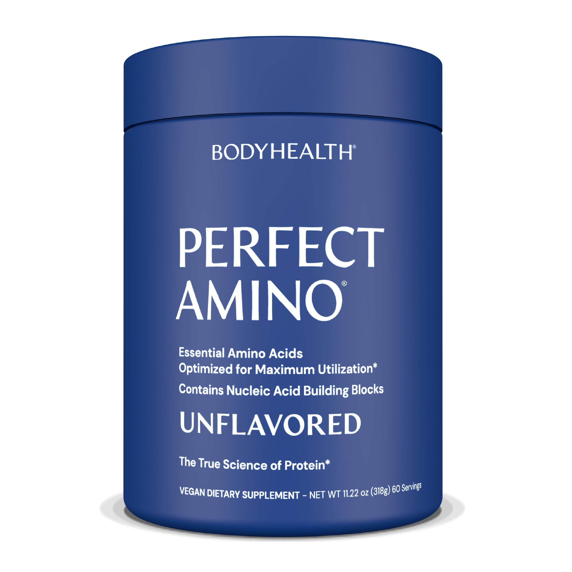BodyHealth PerfectAmino – poudre pré-entraînement pour énergie et récupération potentielle.