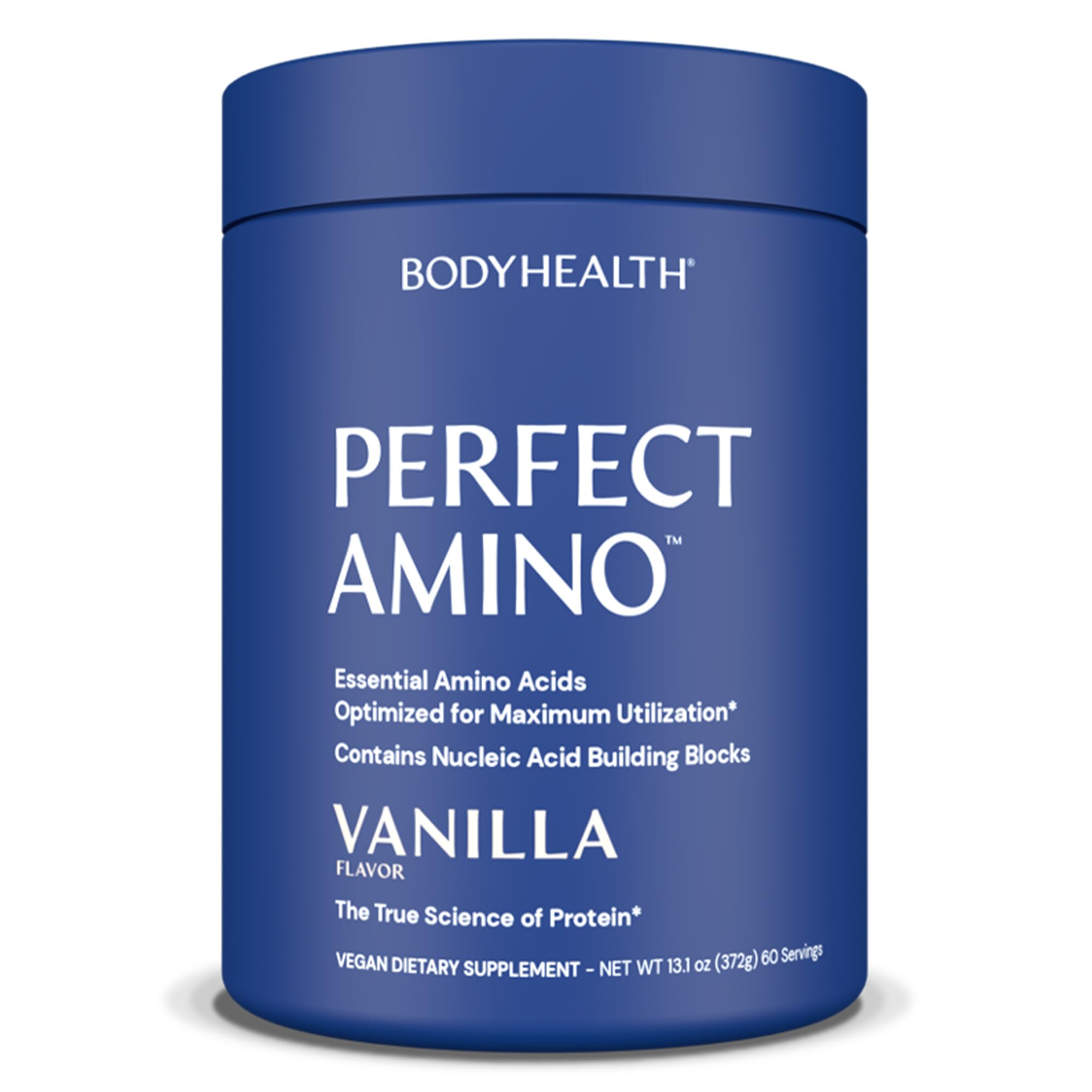 BodyHealth PerfectAmino vanille bouteille pré post entraînement offre énergie durable.