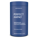BodyHealth PerfectAmino tablettes dans l'emballage, soutien potentiel à la récupération musculaire.