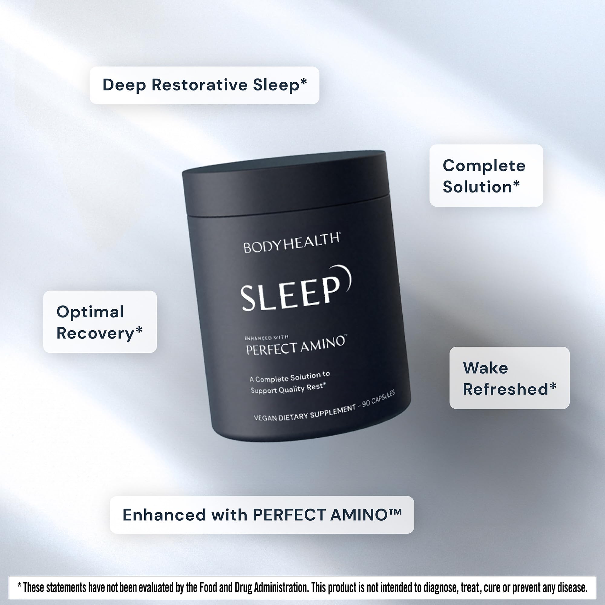 BodyHealth Sommeil – étiquette rapprochée indiquant composition et utilisation nocturne.