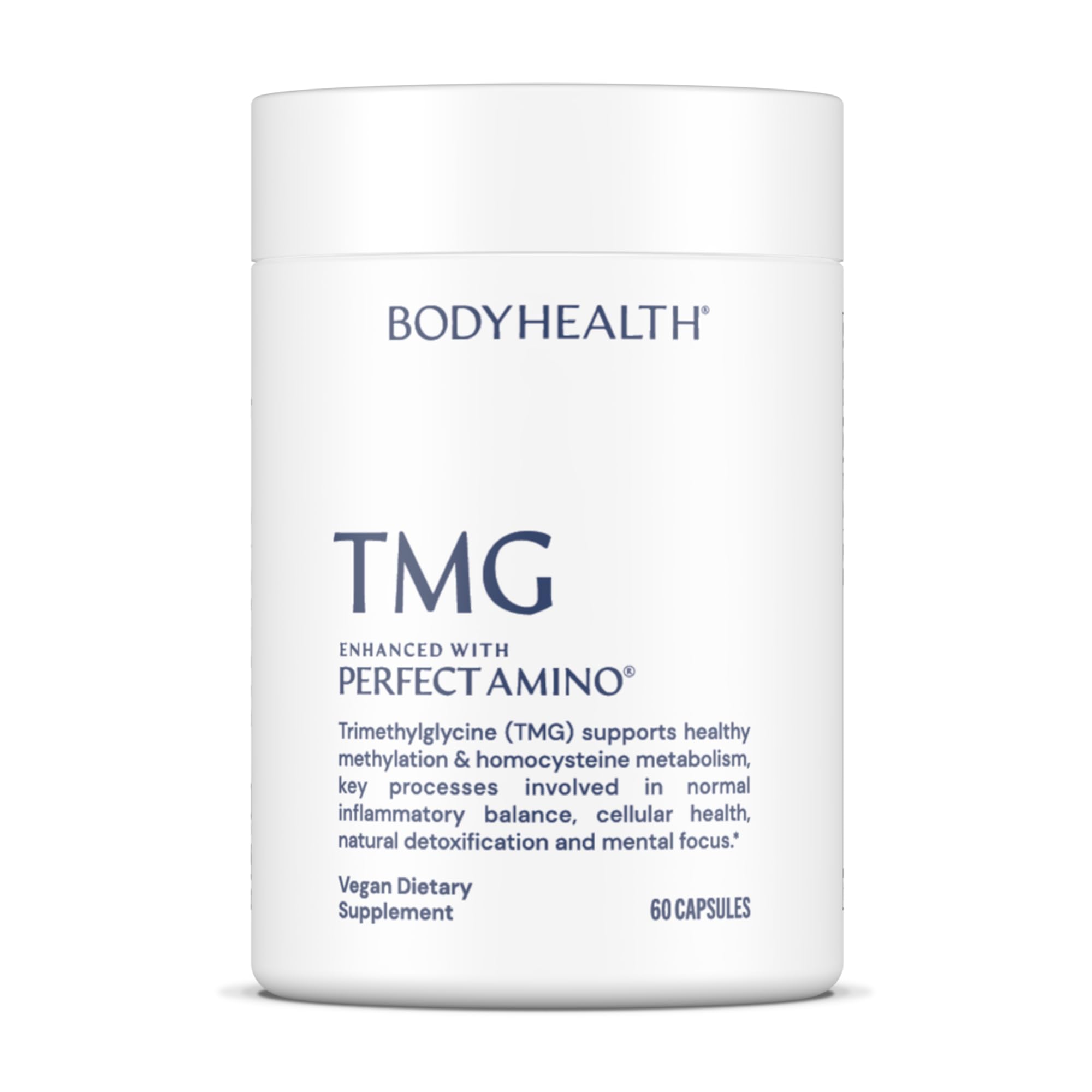 BodyHealth TMG 1000mg – emballage avant, soutien potentiel à la méthylation normale