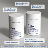 BodyHealth TMG 1000mg – etiquette claire indiquant vegan et sans allergènes