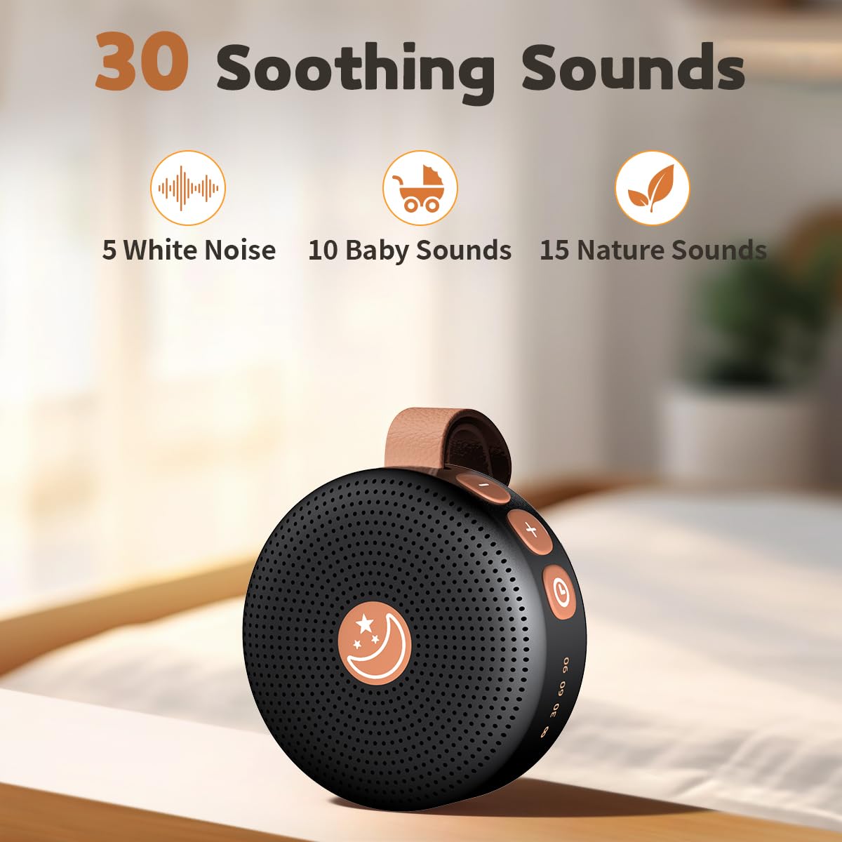 BodyHush 30 sons apaisants, parfait pour endormir bébé et favoriser le calme.